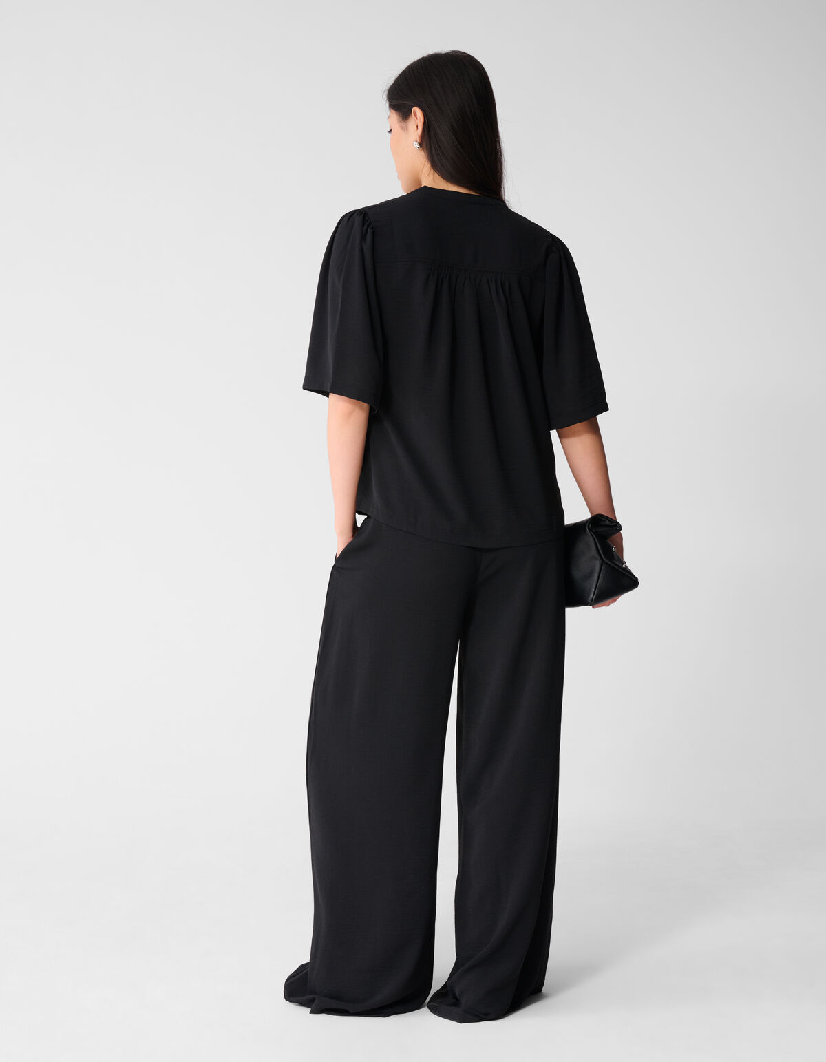 Twist Korte Mouwen Top Zwart SHOEBY WOMEN