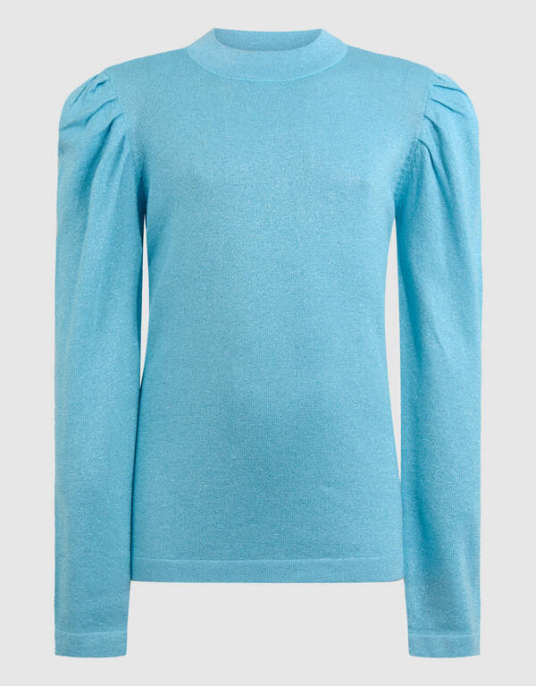 Glitter Longsleeve Top Blauw SHOEBY GIRLS