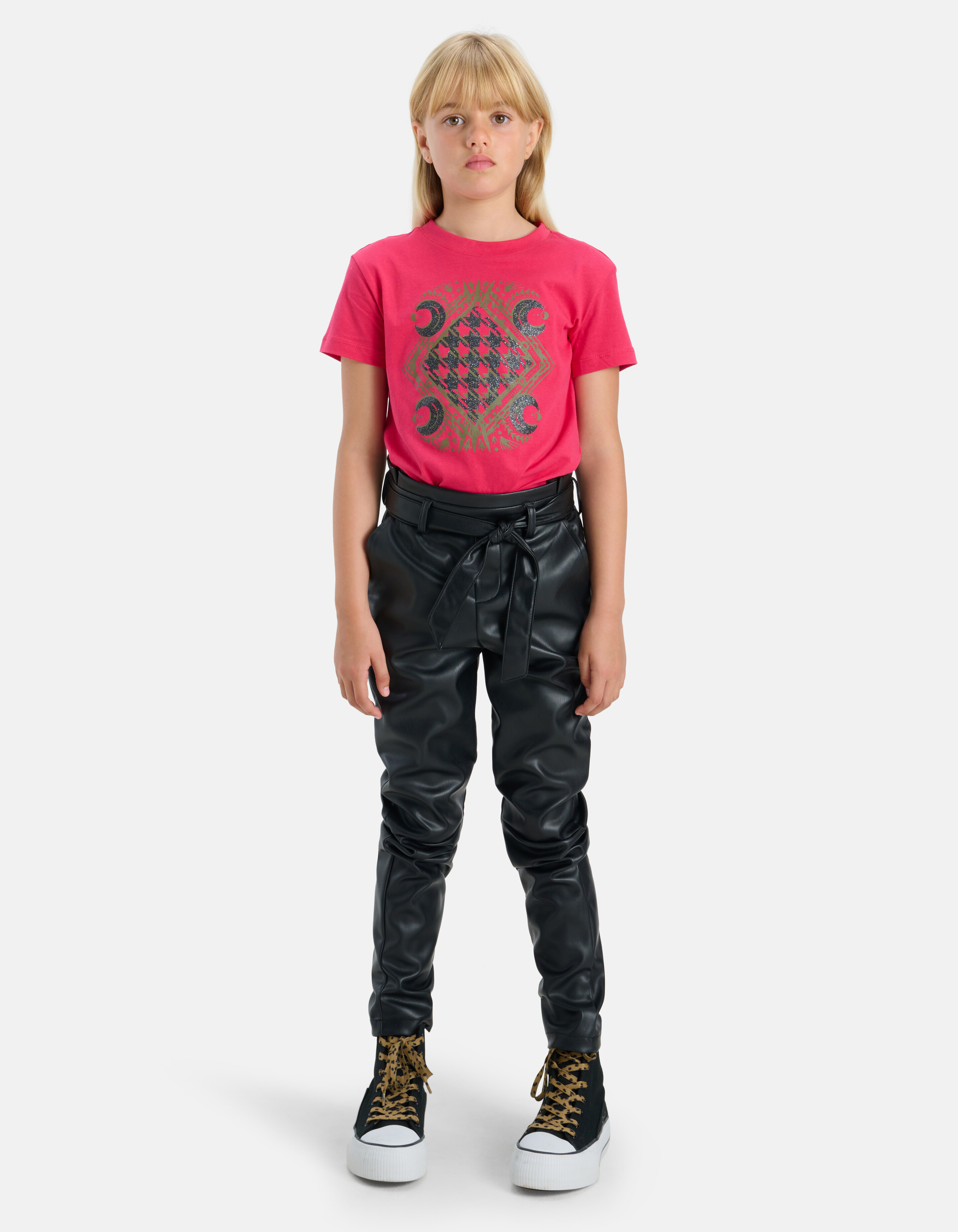 Print Loose T-shirt Roze SHOEBY GIRLS