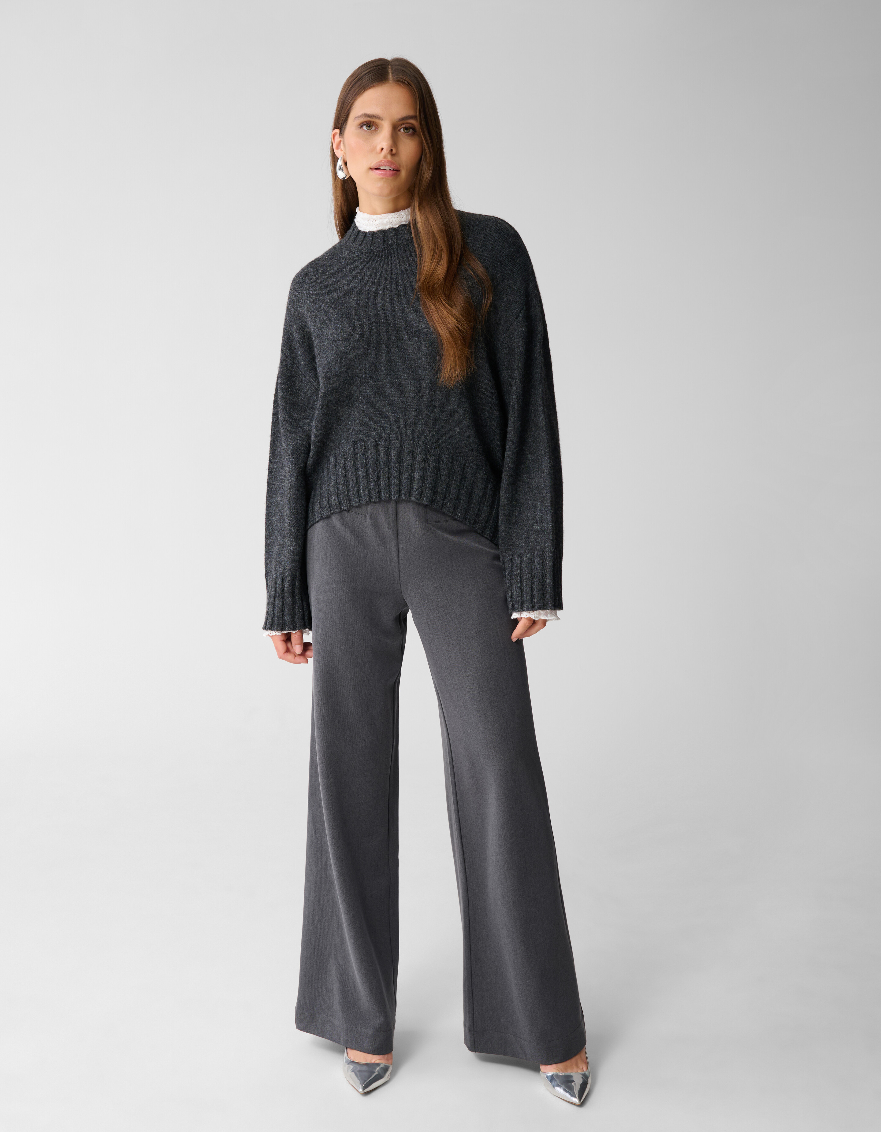 Oversized Gebreide Trui Donkergrijs By Mieke SHOEBY WOMEN