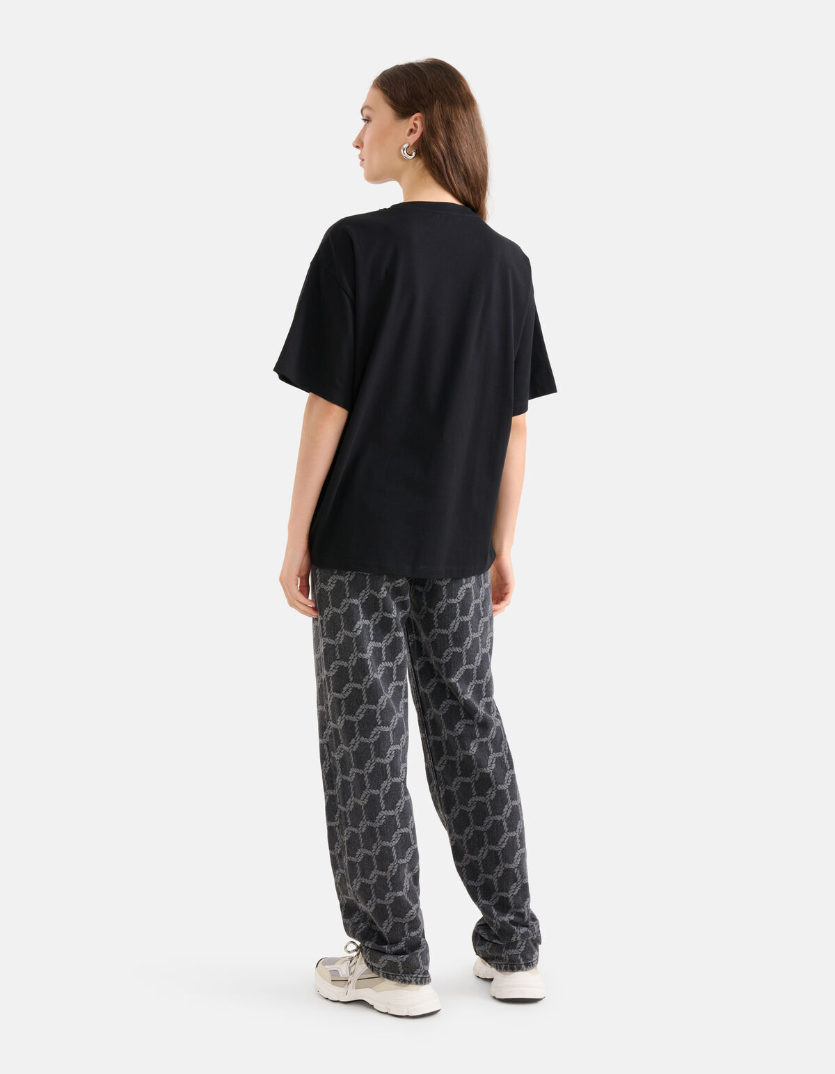 Strass Chain T-shirt Zwart SHOEBY WOMEN