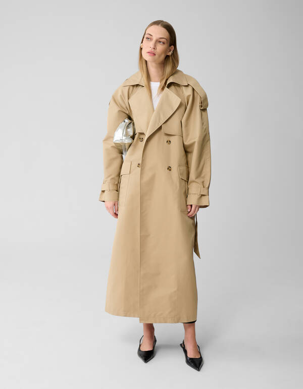 Oversized Trenchcoat Zand By Lonneke SHOEBY WOMEN