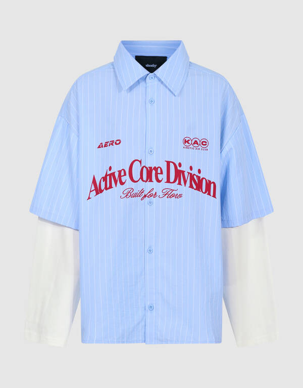 Poplin Shirt Met Dubbele Mouwen Bllauw SHOEBY BOYS