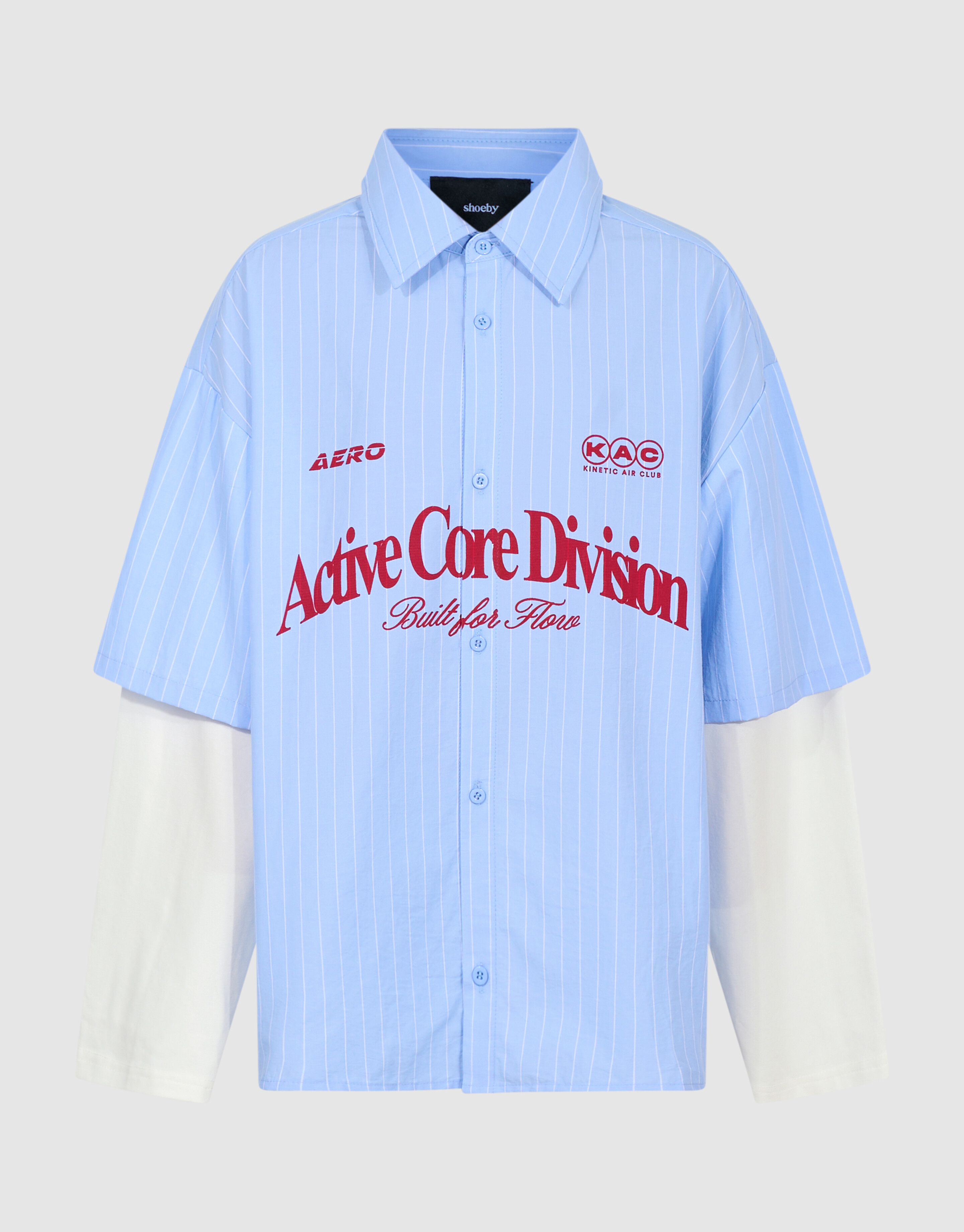 Poplin Shirt Met Dubbele Mouwen Bllauw SHOEBY BOYS