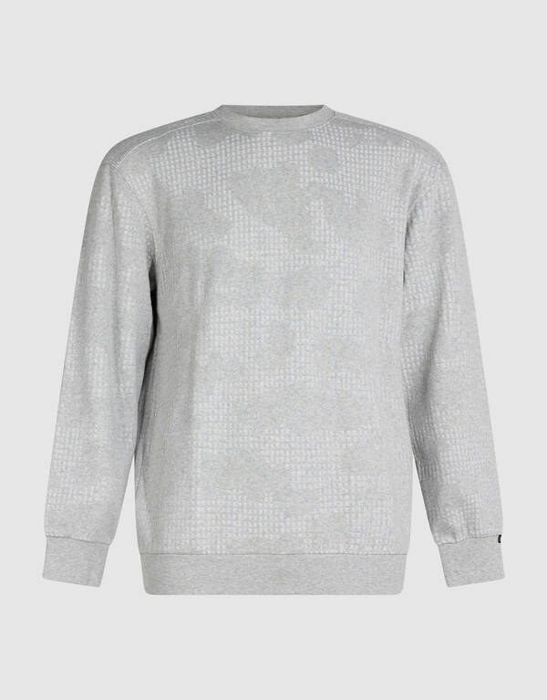 Camo Structure Sweater Lichtgrijs SHOEBY MEN