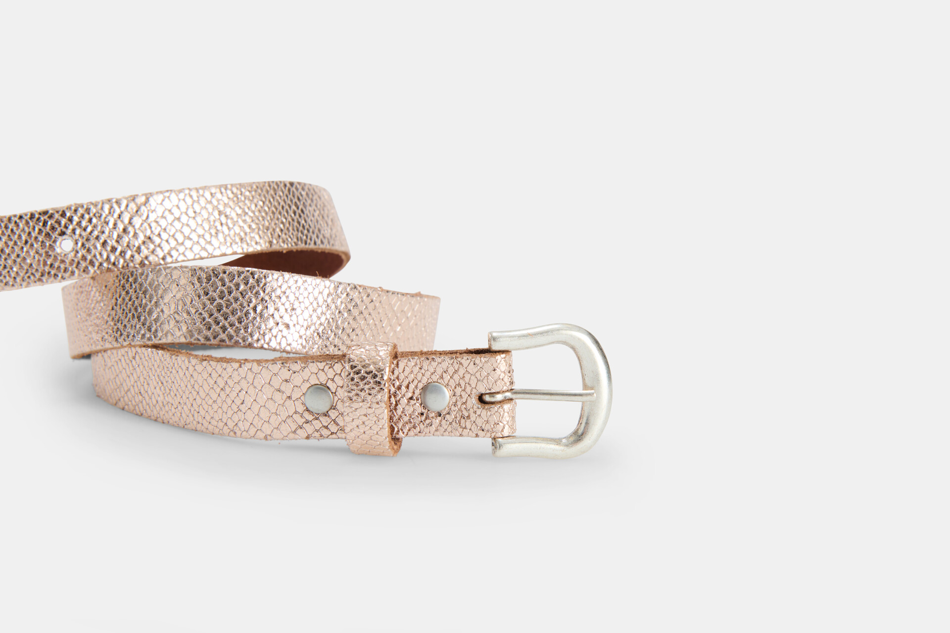 Metallic Python Riem Goud SHOEBY ACCESSOIRES