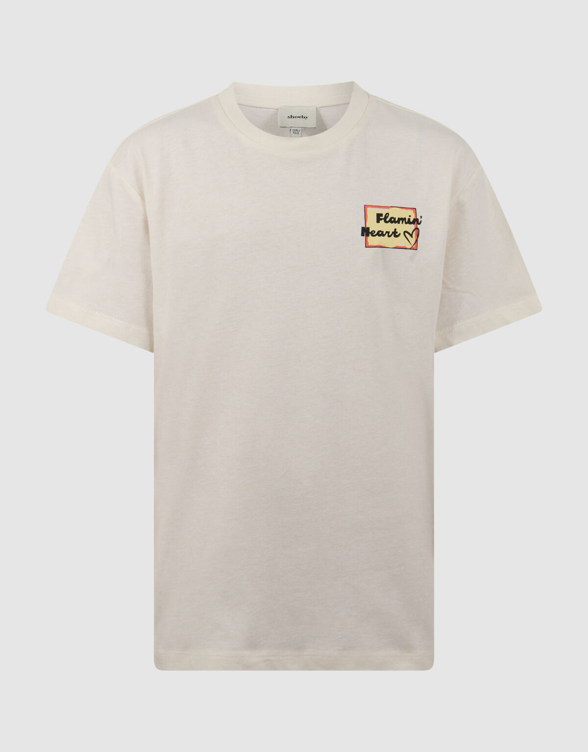 Flamin Artwork T-shirt Gebroken Wit SHOEBY GIRLS