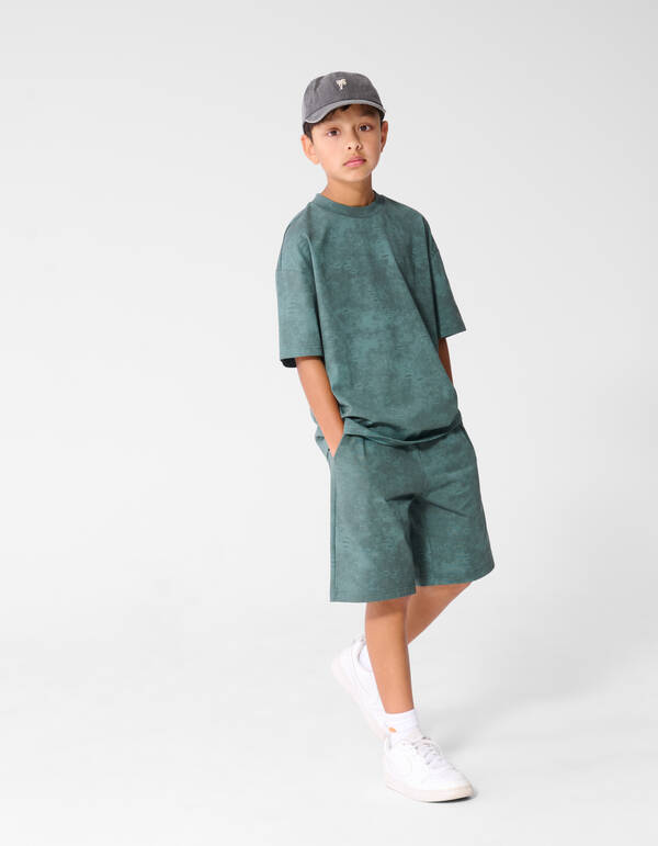 Washed Short Groen SHOEBY BOYS