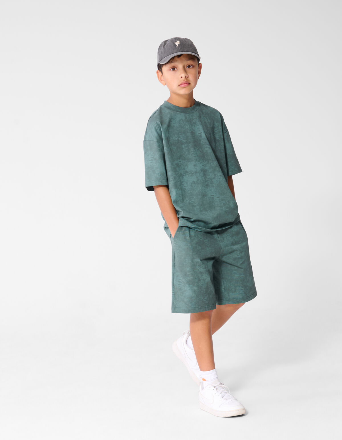 Washed Short Groen SHOEBY BOYS