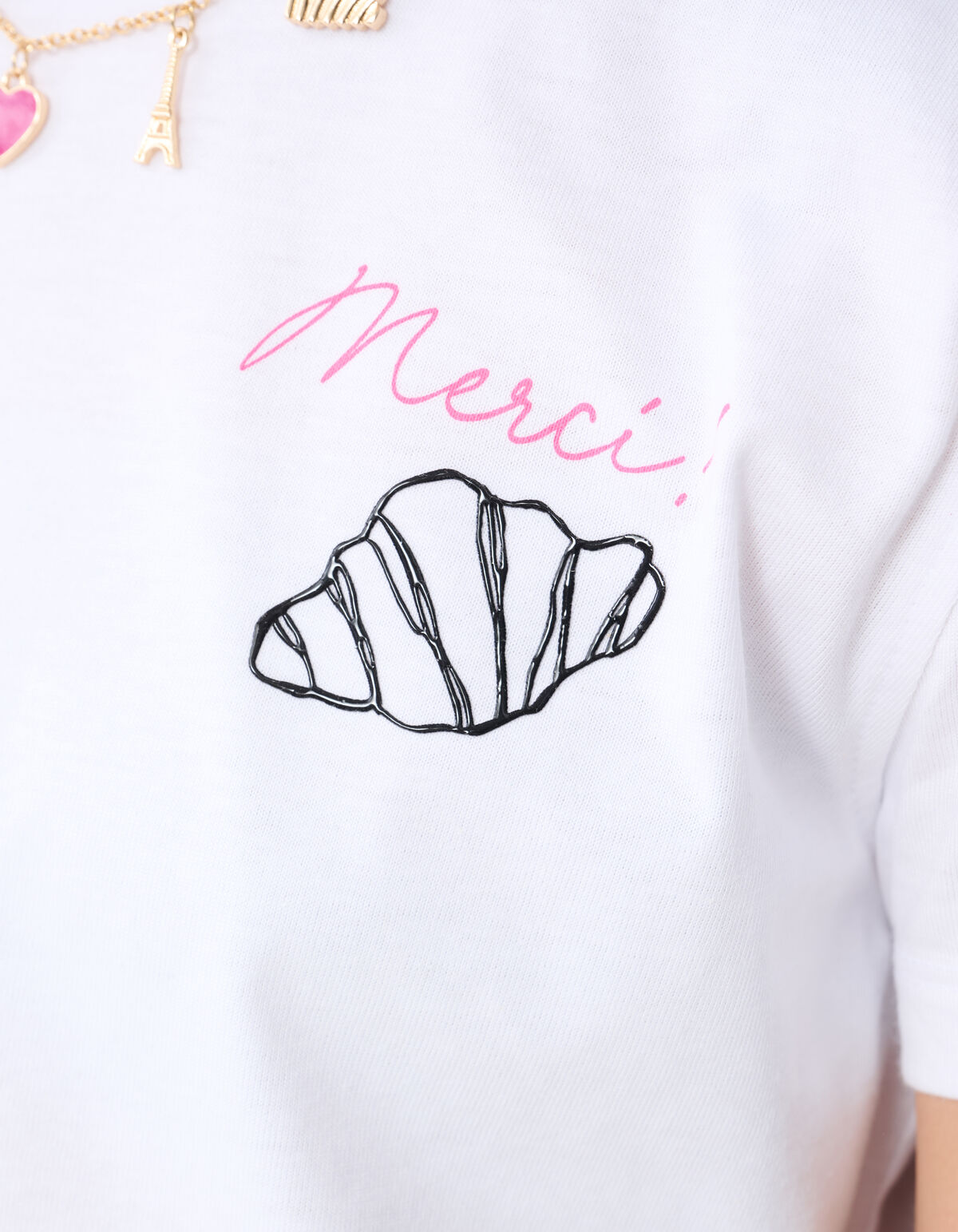 Parijs Artwork T-shirt Wit SHOEBY GIRLS