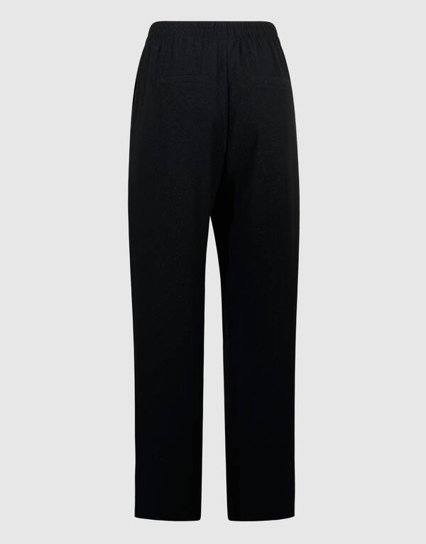 Glitter Wide Leg Broek Zwart SHOEBY WOMEN