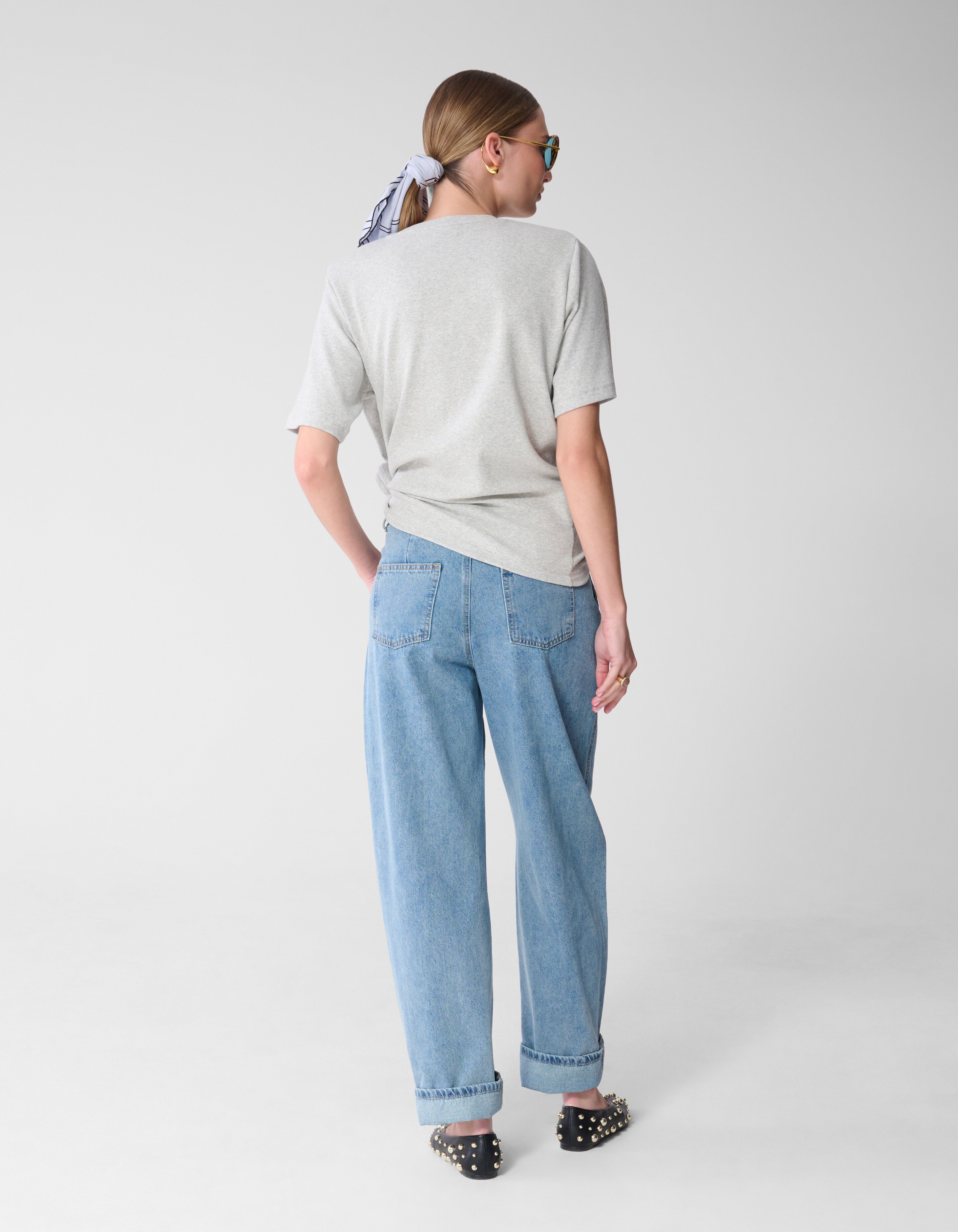 Knot T-shirt Lichtgrijs By Mieke SHOEBY WOMEN