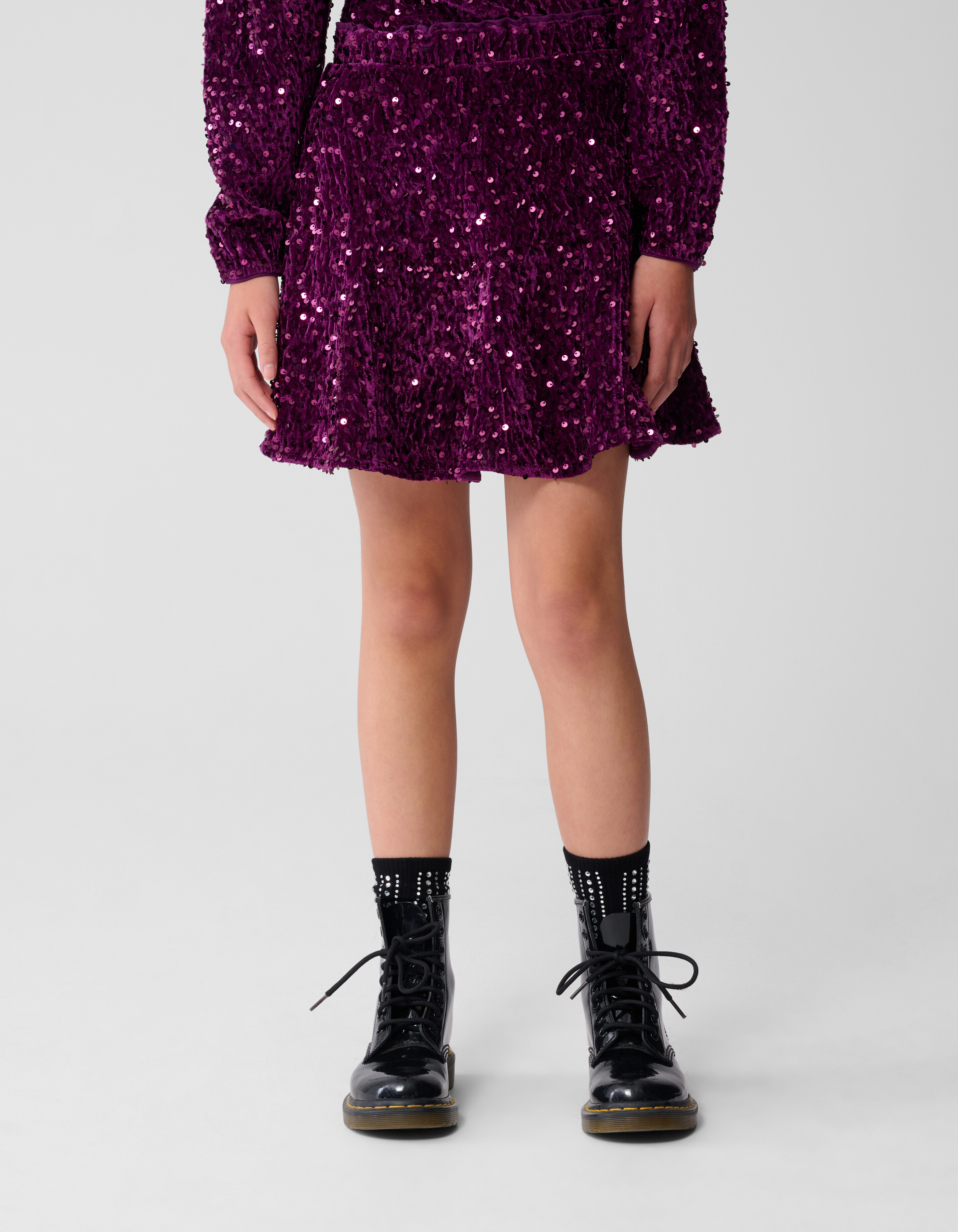 Sequin Mini Rok Donkerroze SHOEBY GIRLS