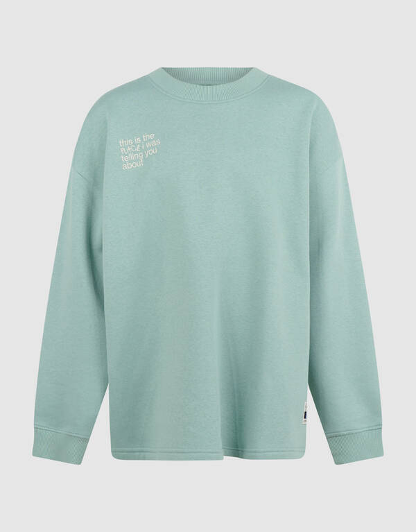 Oversized Artwork Sweater Lichtgroen SHOEBY BOYS