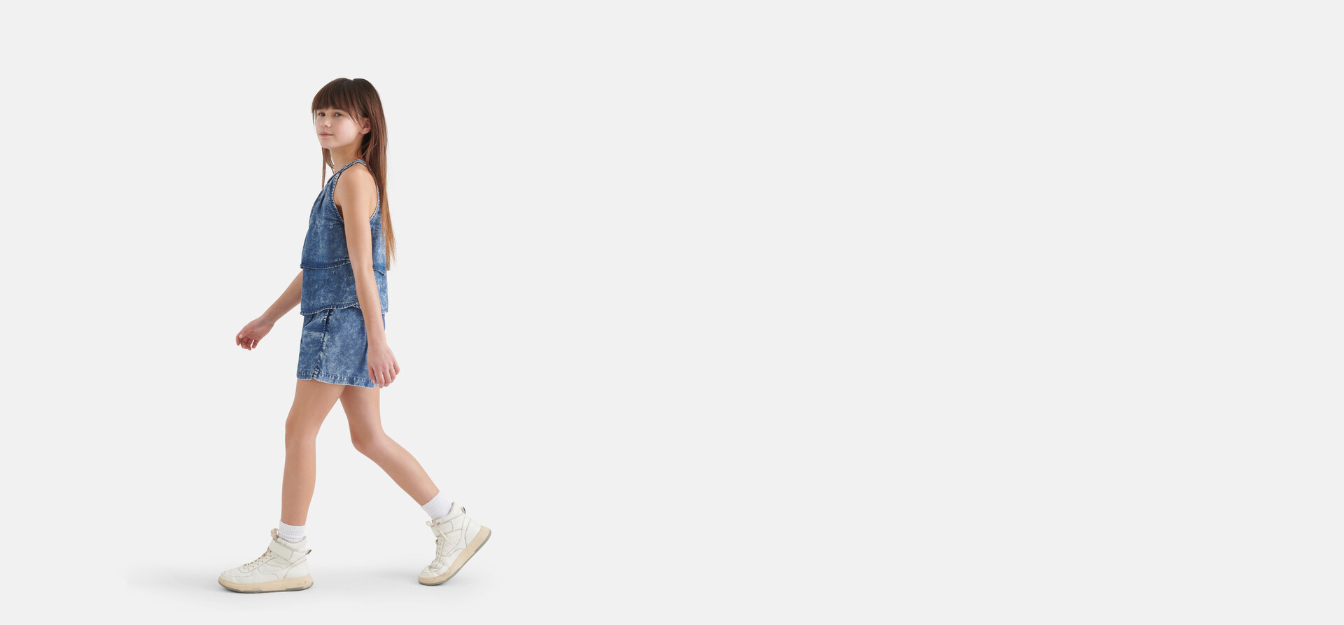 Braided Top Lichtblauw SHOEBY GIRLS