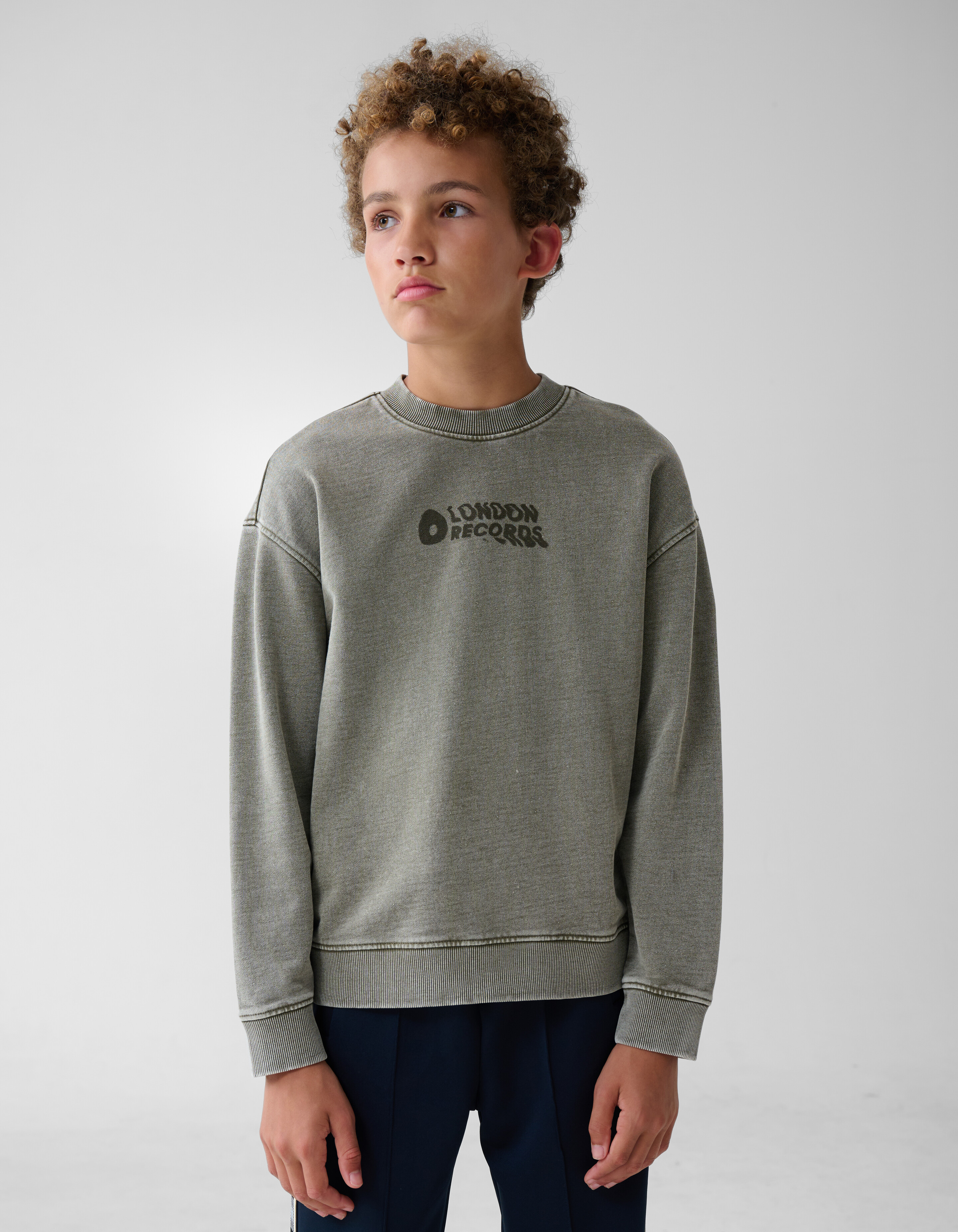 Tekstprint Sweater Donkergrijs SHOEBY BOYS