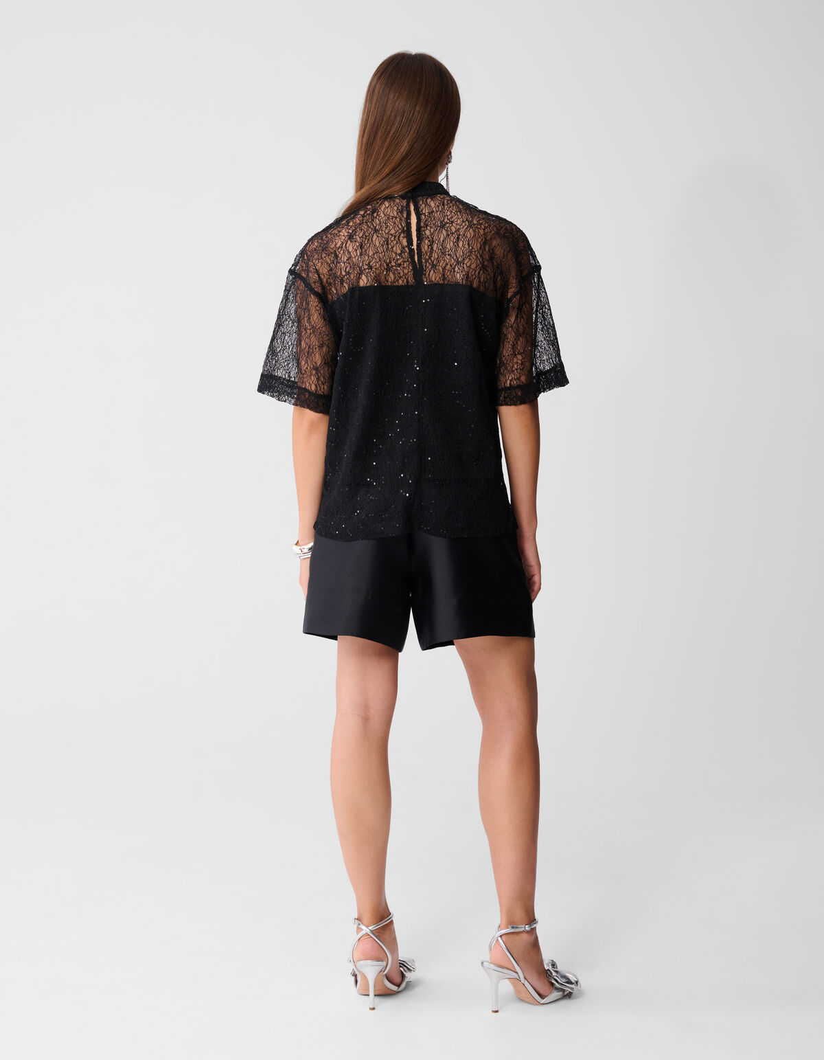 Kanten T-shirt Zwart SHOEBY WOMEN