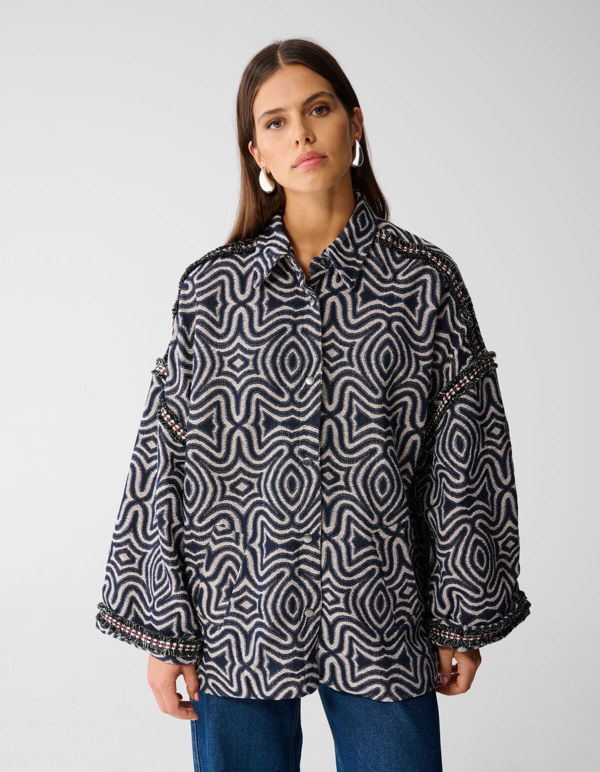 Jacquard Tape Jack Donkerblauw By Mieke SHOEBY WOMEN