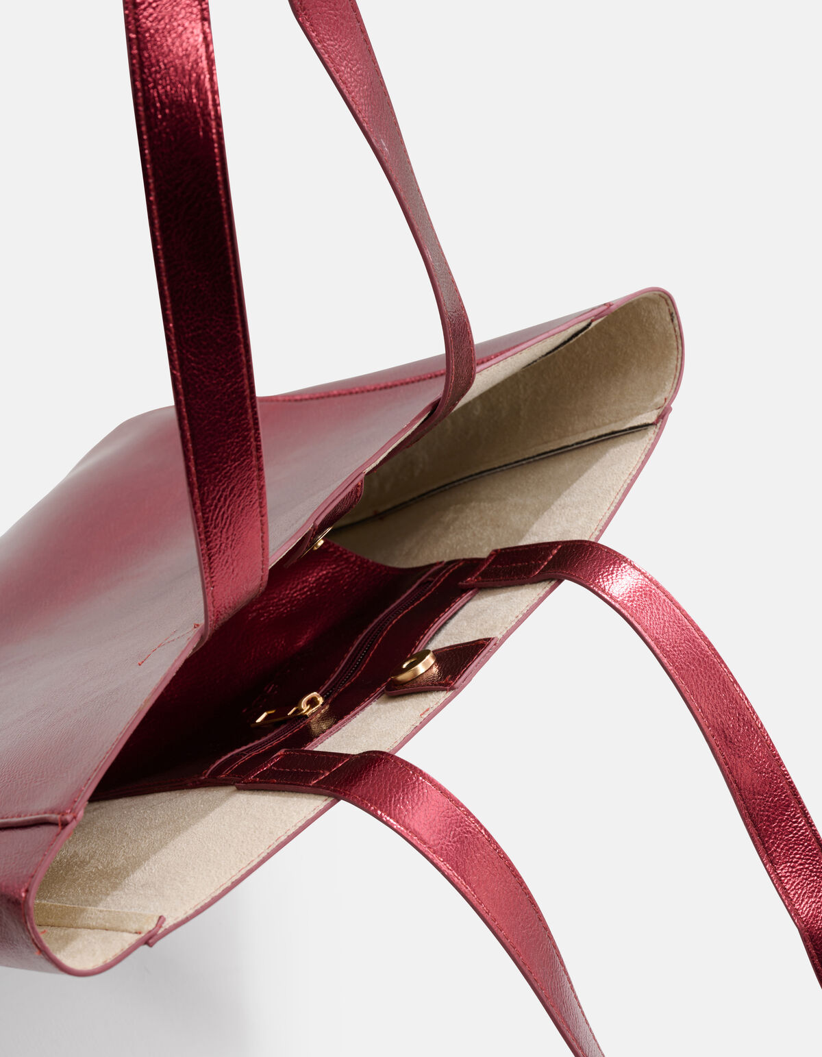 Metallic Shopper Tas Bordeaux SHOEBY ACCESSOIRES