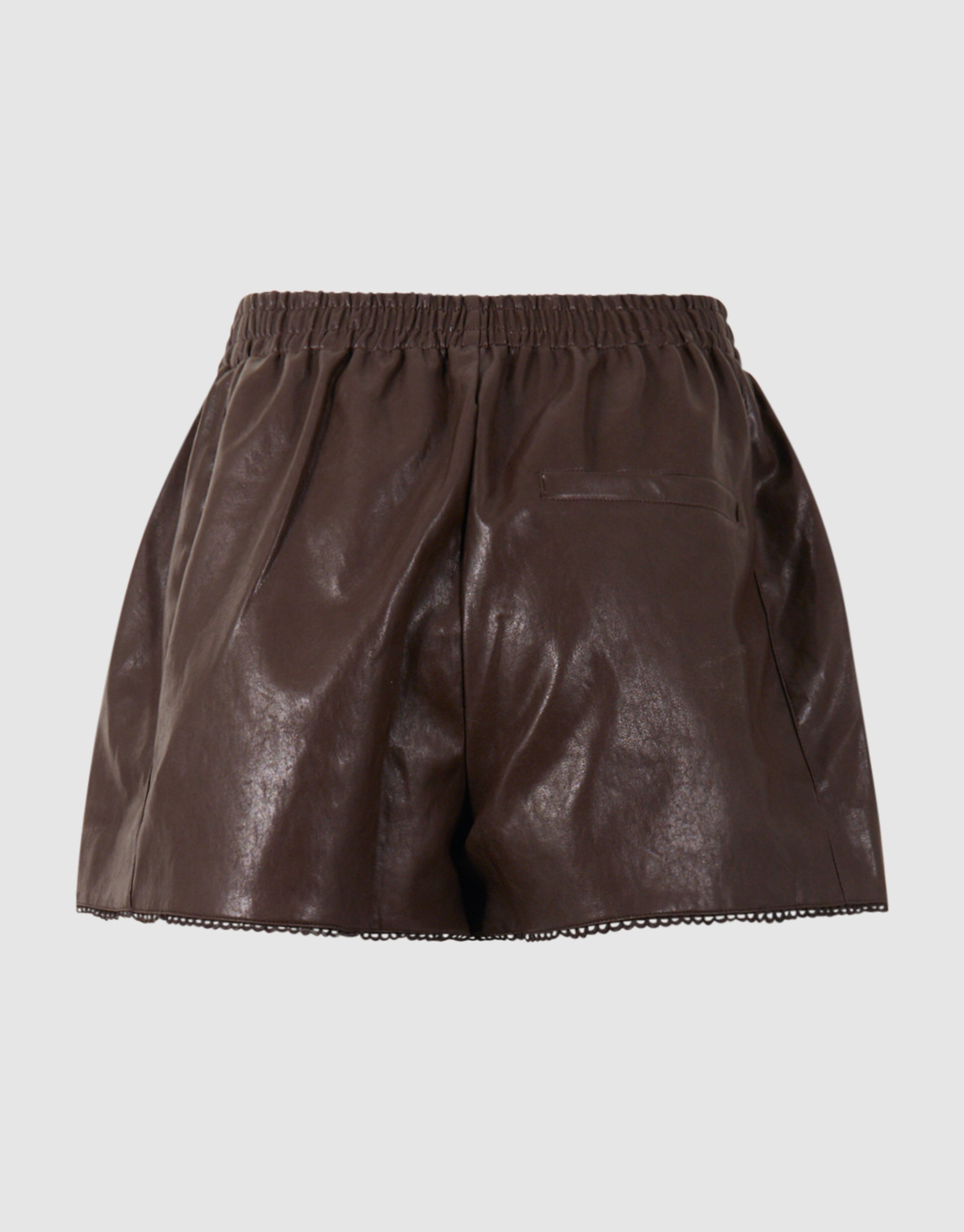 Vegan Leren Short Bruin SHOEBY WOMEN