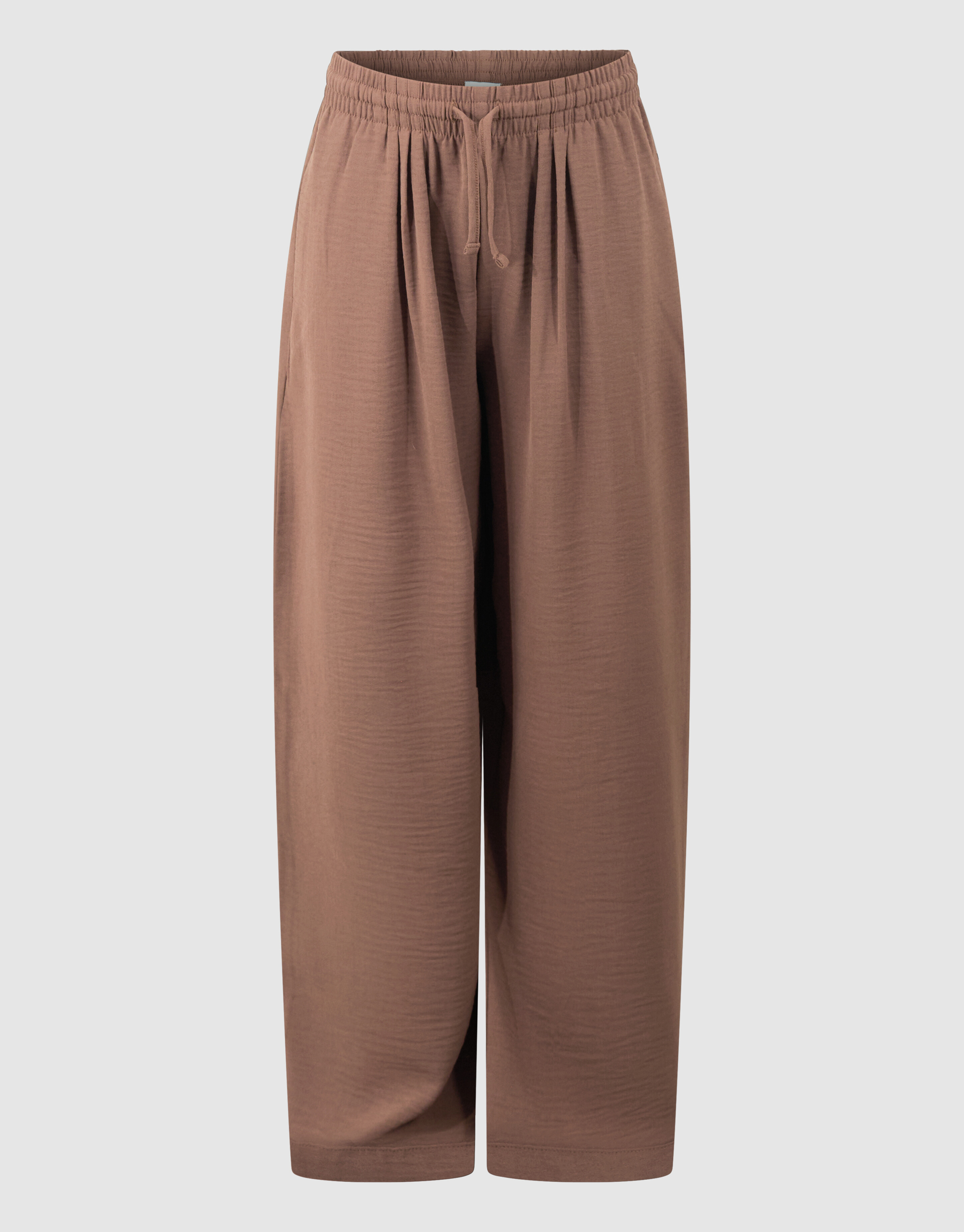 Twist Wide Leg Broek Bruin SHOEBY GIRLS