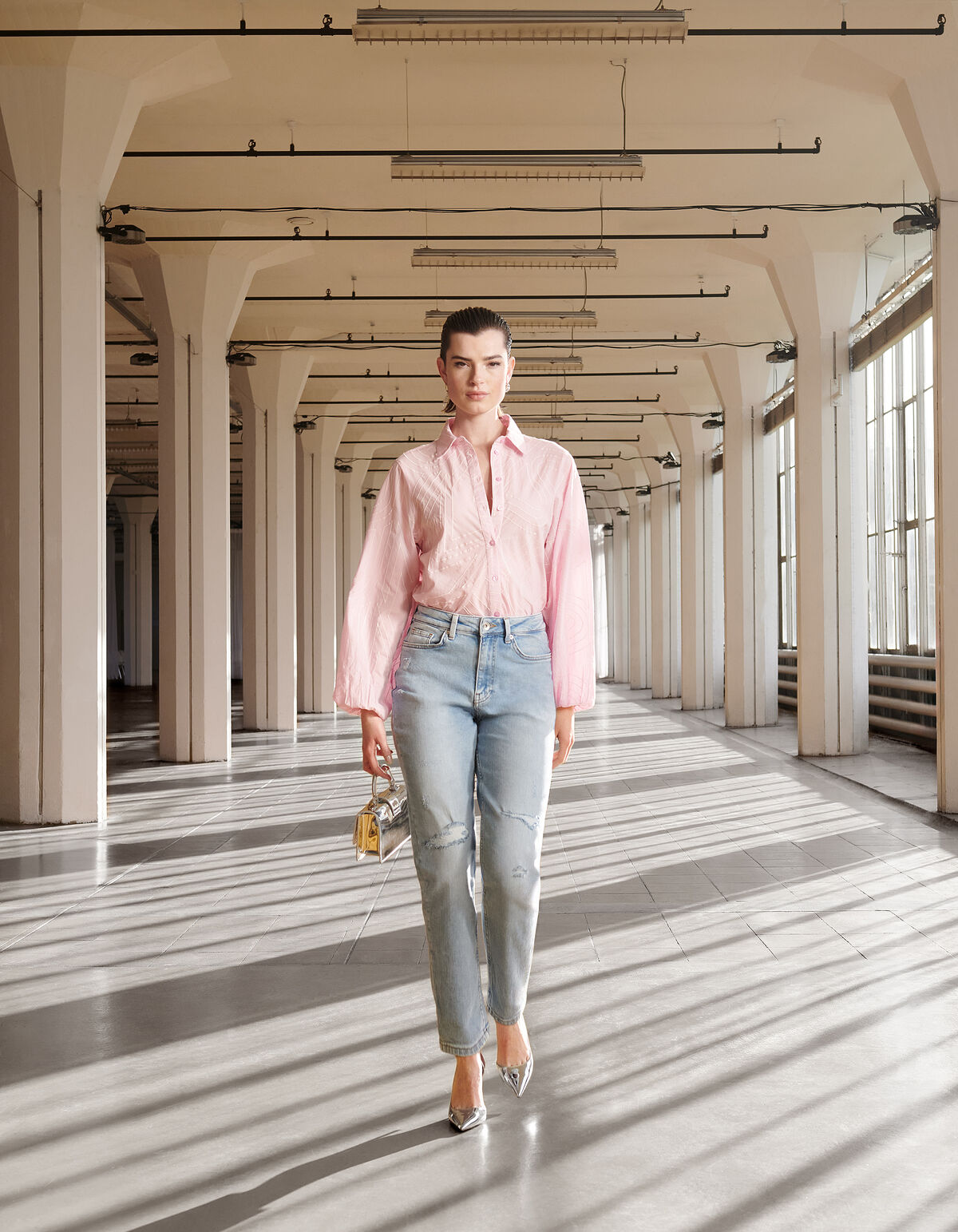 Embroidery Blouse Lichtroze SHOEBY WOMEN