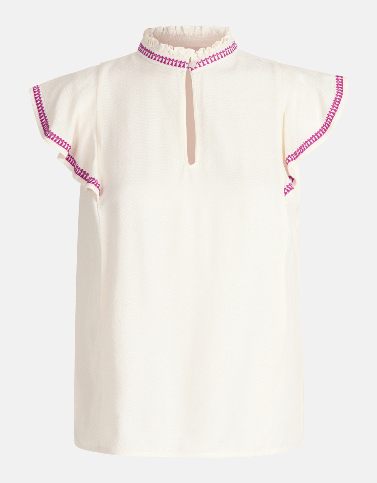 Embroidery Top Gebroken Wit SHOEBY WOMEN