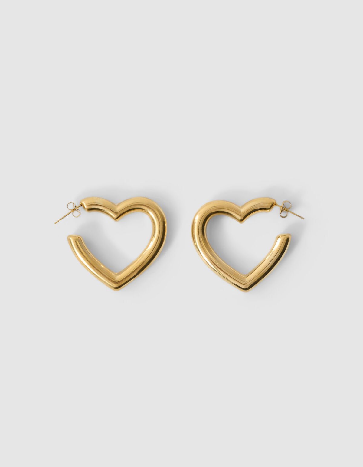 Bulky Heart Hoop Oorbellen Goud SHOEBY ACCESSOIRES