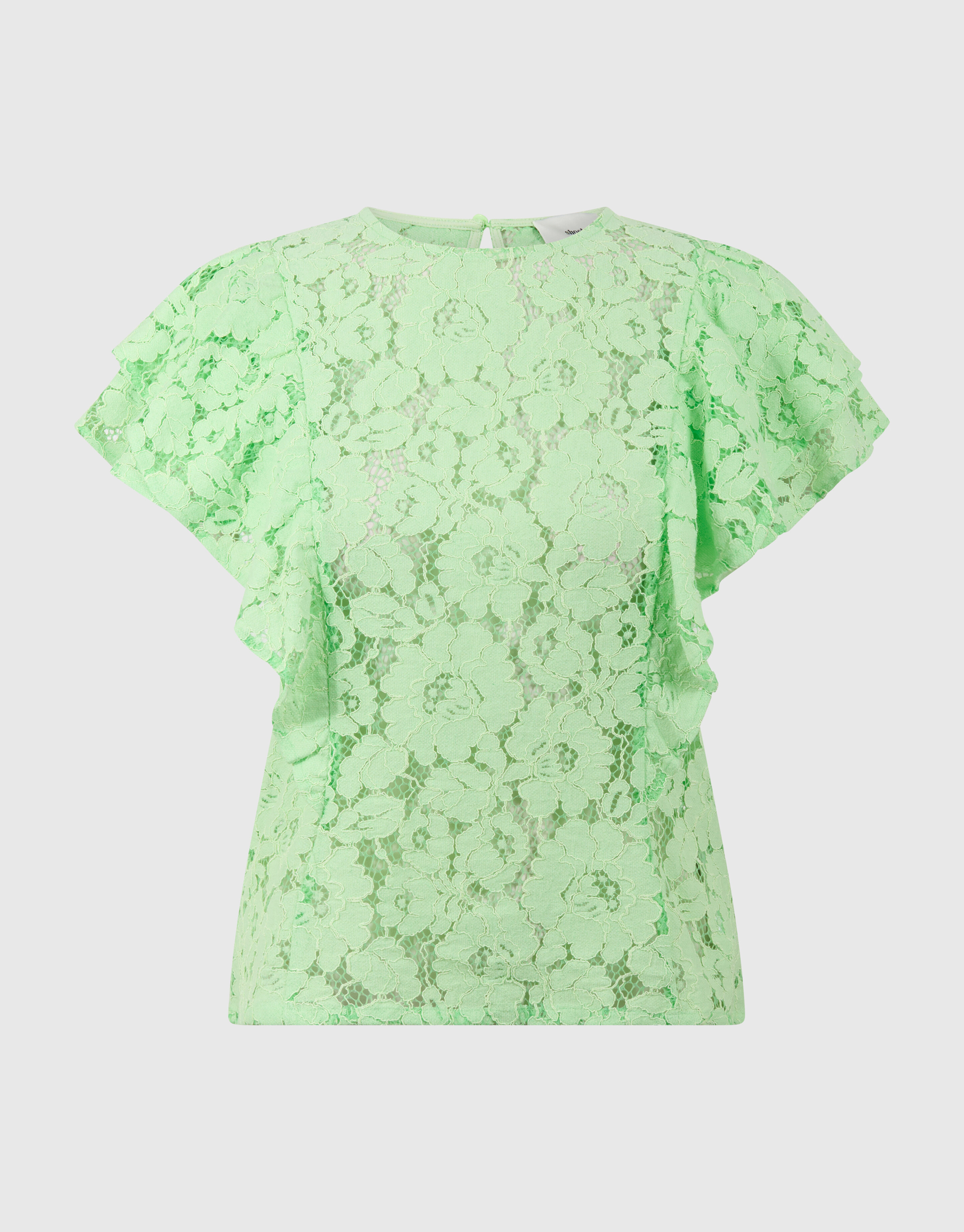 Kanten Ruffle Top Lichtgroen SHOEBY WOMEN