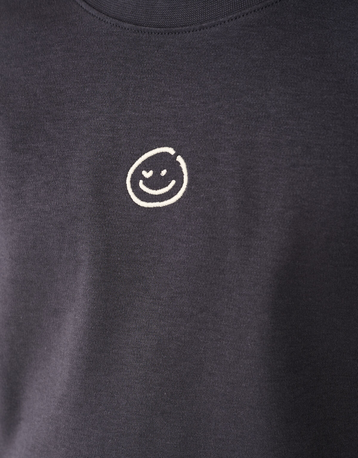 Smiley Artwork T-shirt Donkergrijs SHOEBY BOYS