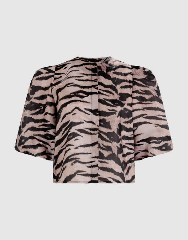 Puff Tijger Blouse Lichtbruin SHOEBY WOMEN