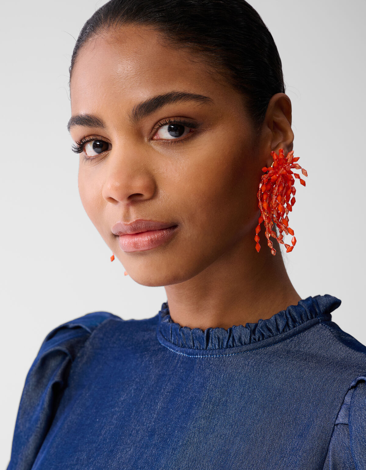 Beaded Oorbellen Oranje SHOEBY ACCESSOIRES