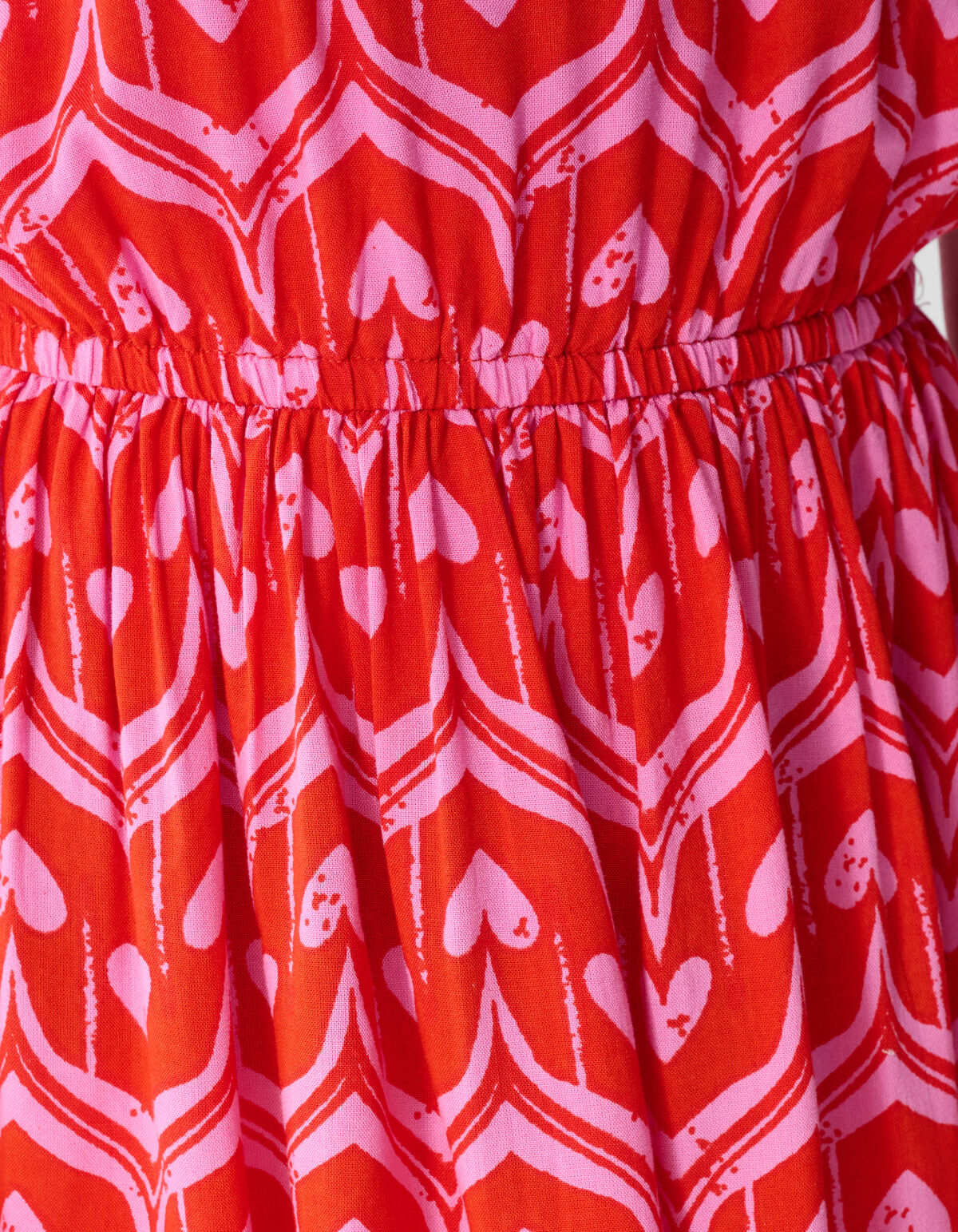 Heart Print Mini Jurk Roze SHOEBY GIRLS