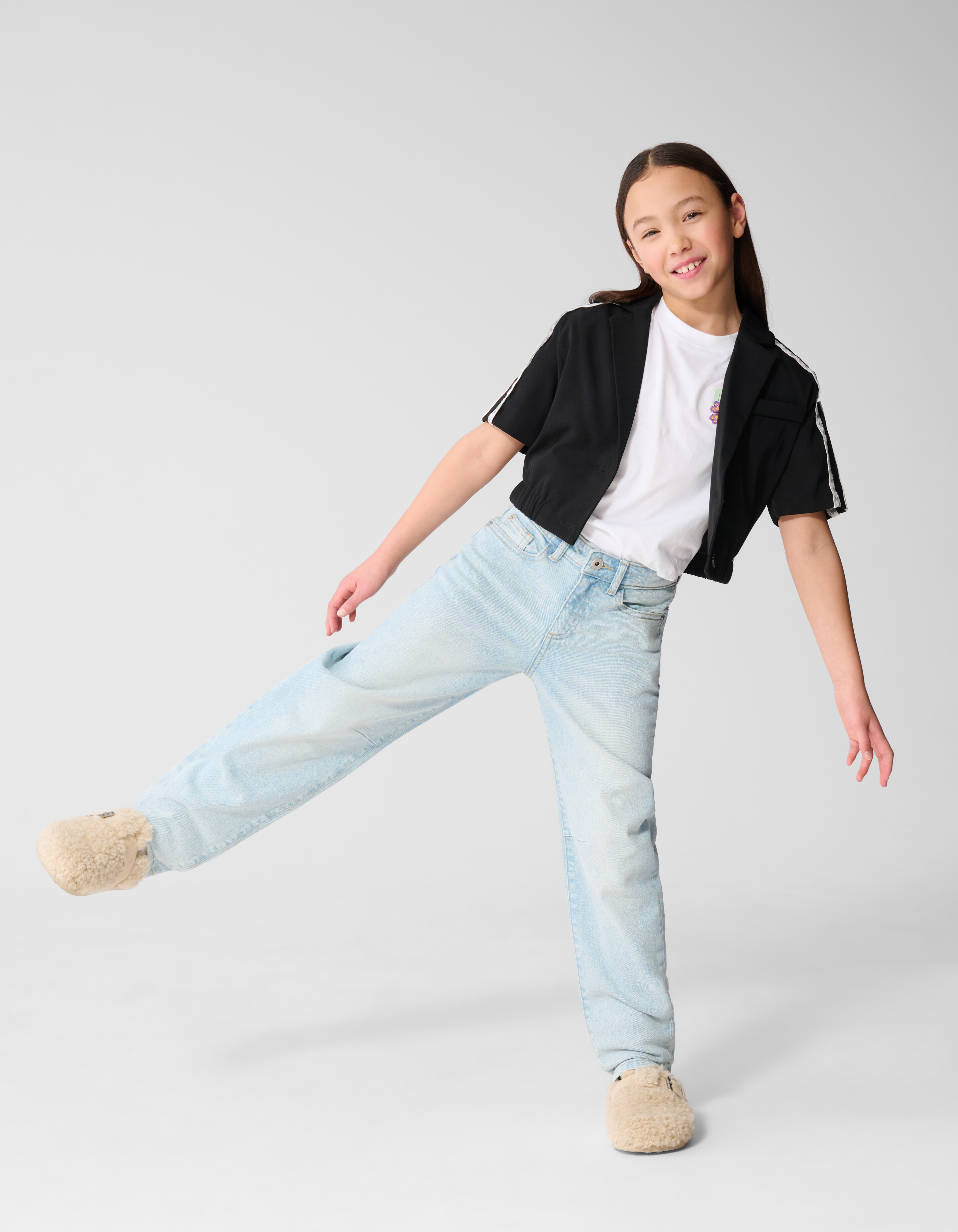 Barrel Fit Jeans Bleached SHOEBY GIRLS