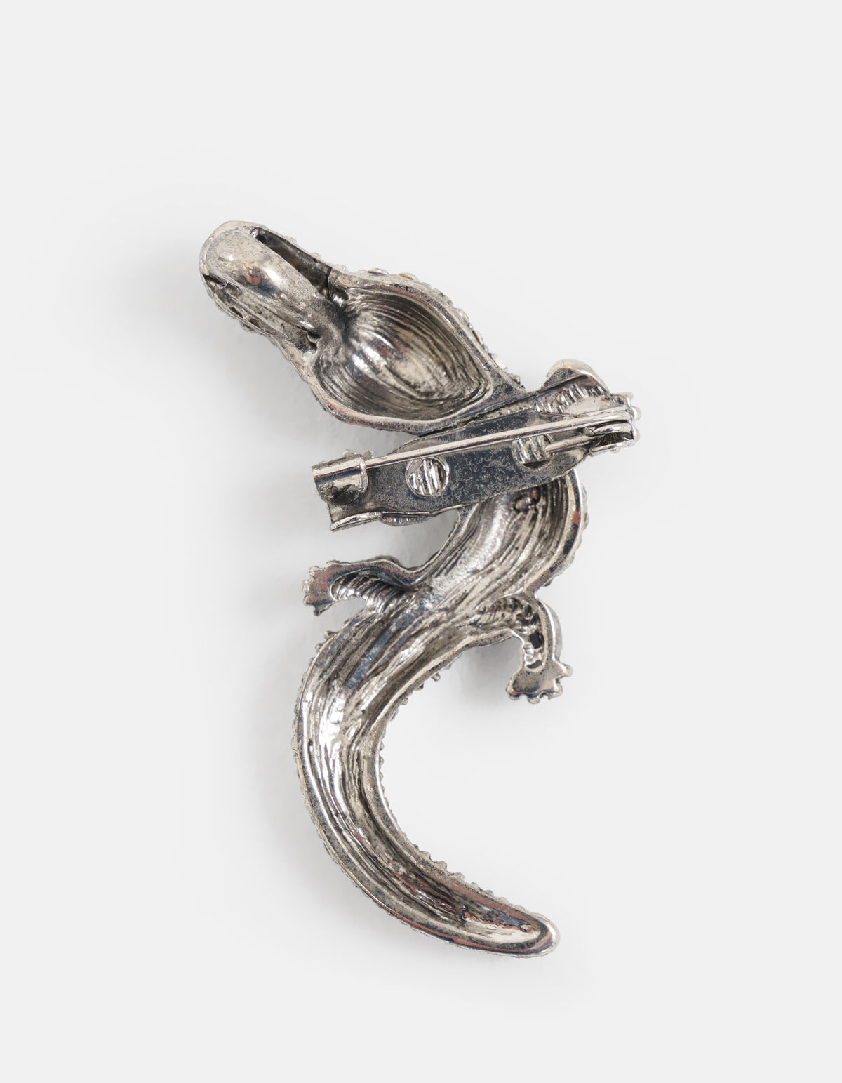 Mini Croco Broche Zilver SHOEBY ACCESSOIRES