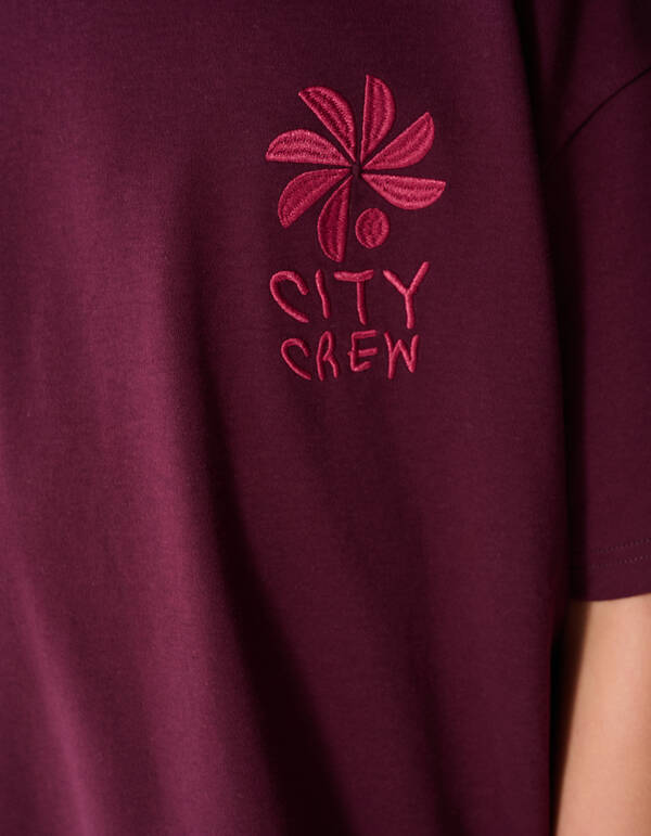 Stay Bold Artwork T-shirt Donkerrood SHOEBY BOYS