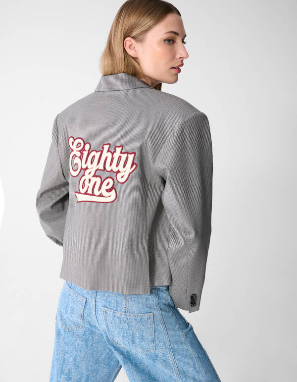 Sporty Oversized Ruiten Blazer Grijs SHOEBY WOMEN