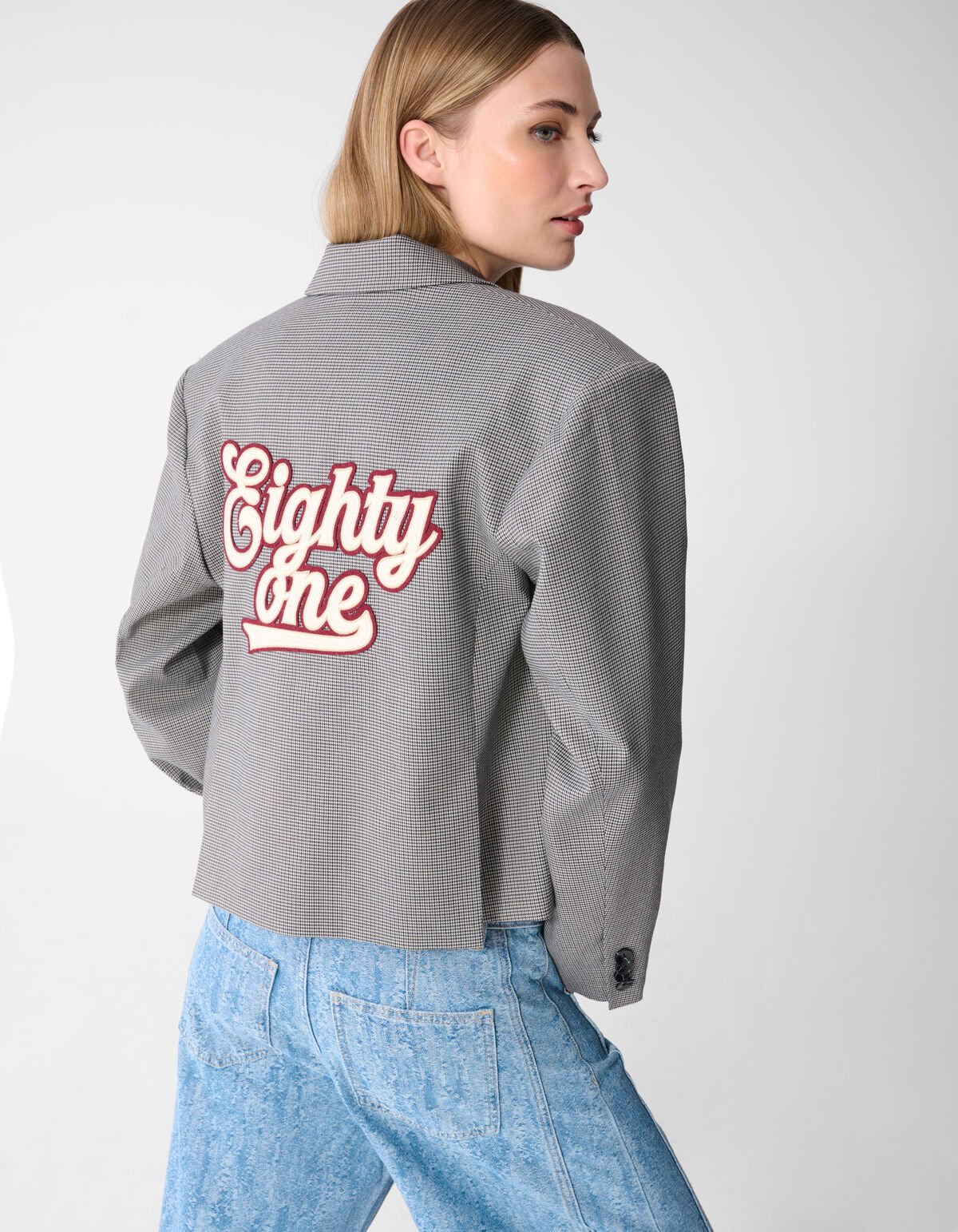 Sporty Oversized Ruiten Blazer Grijs SHOEBY WOMEN