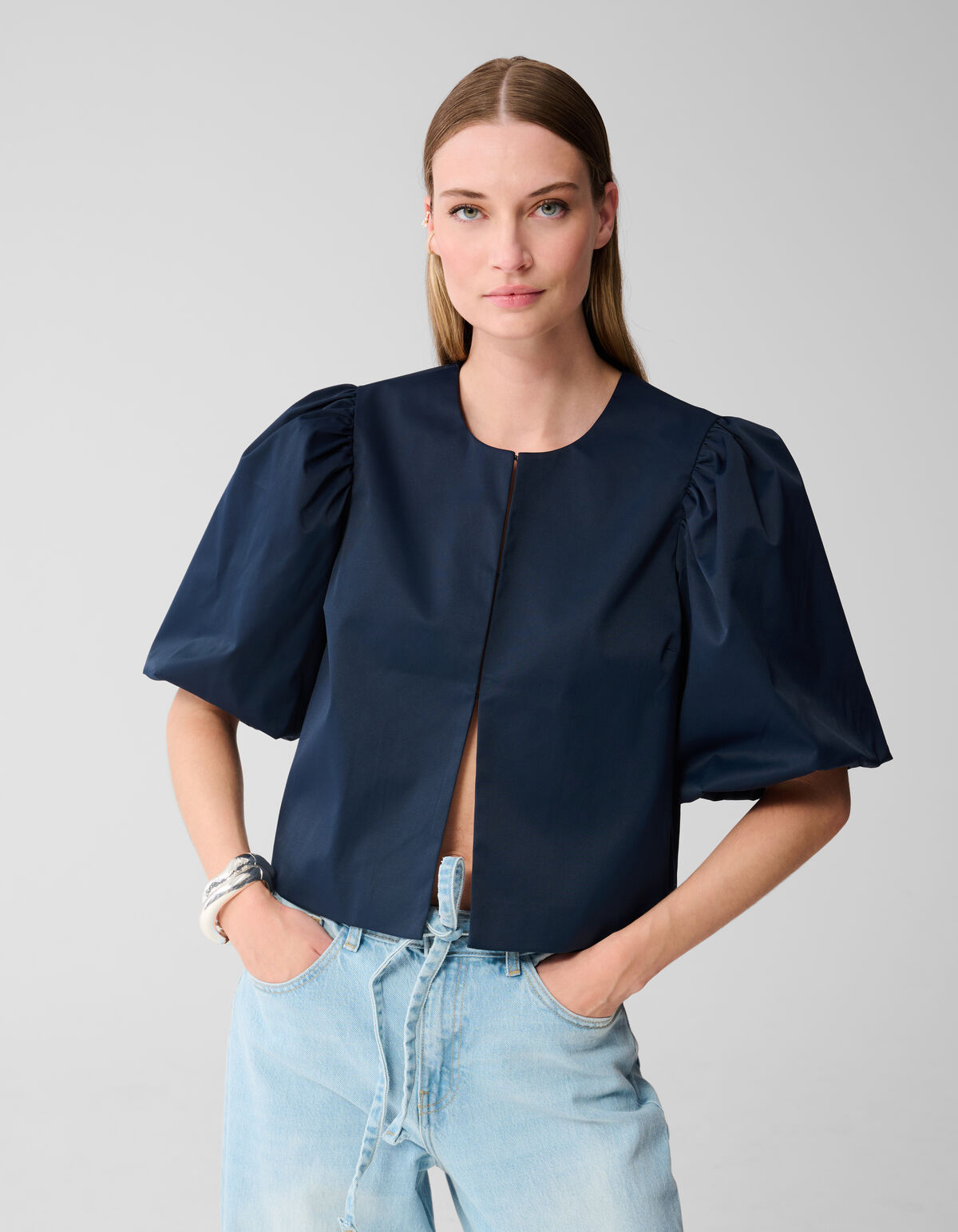 Puff Blouse Donkerblauw SHOEBY WOMEN