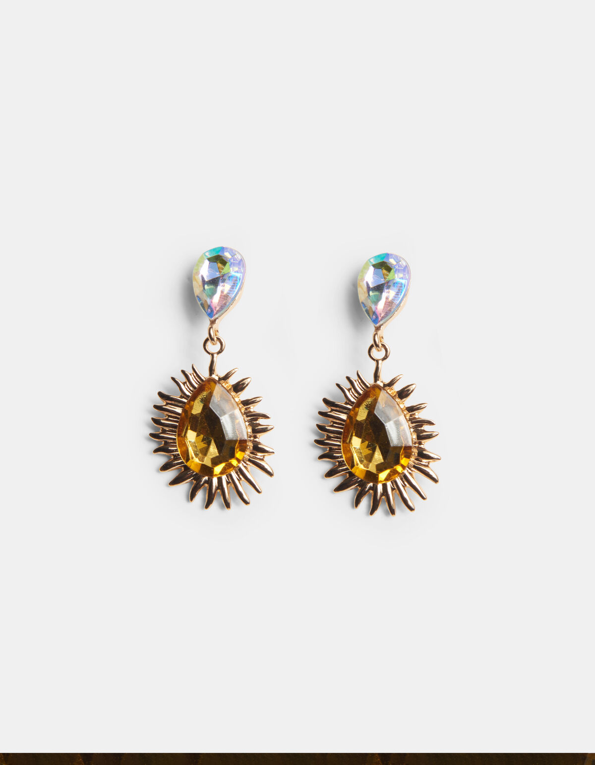 Yellow Stoned Oorbellen ACCESSOIRES SHOEBY