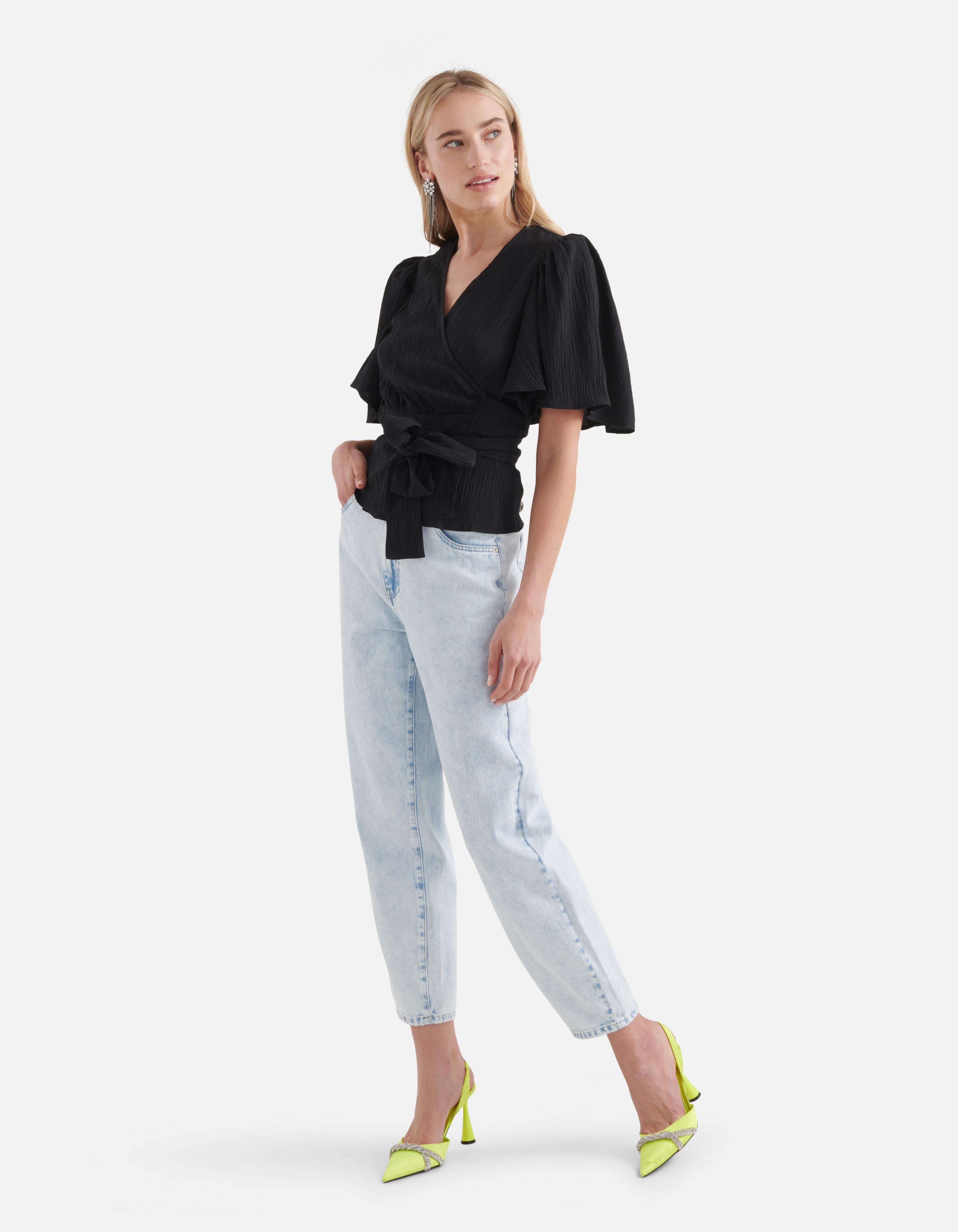 Wrap Top Zwart SHOEBY WOMEN