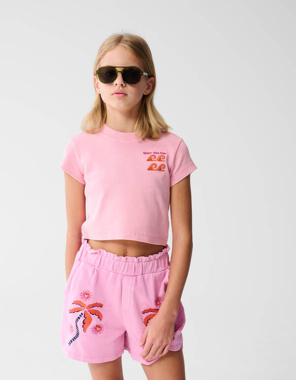 Surf Crop Top Roze SHOEBY GIRLS