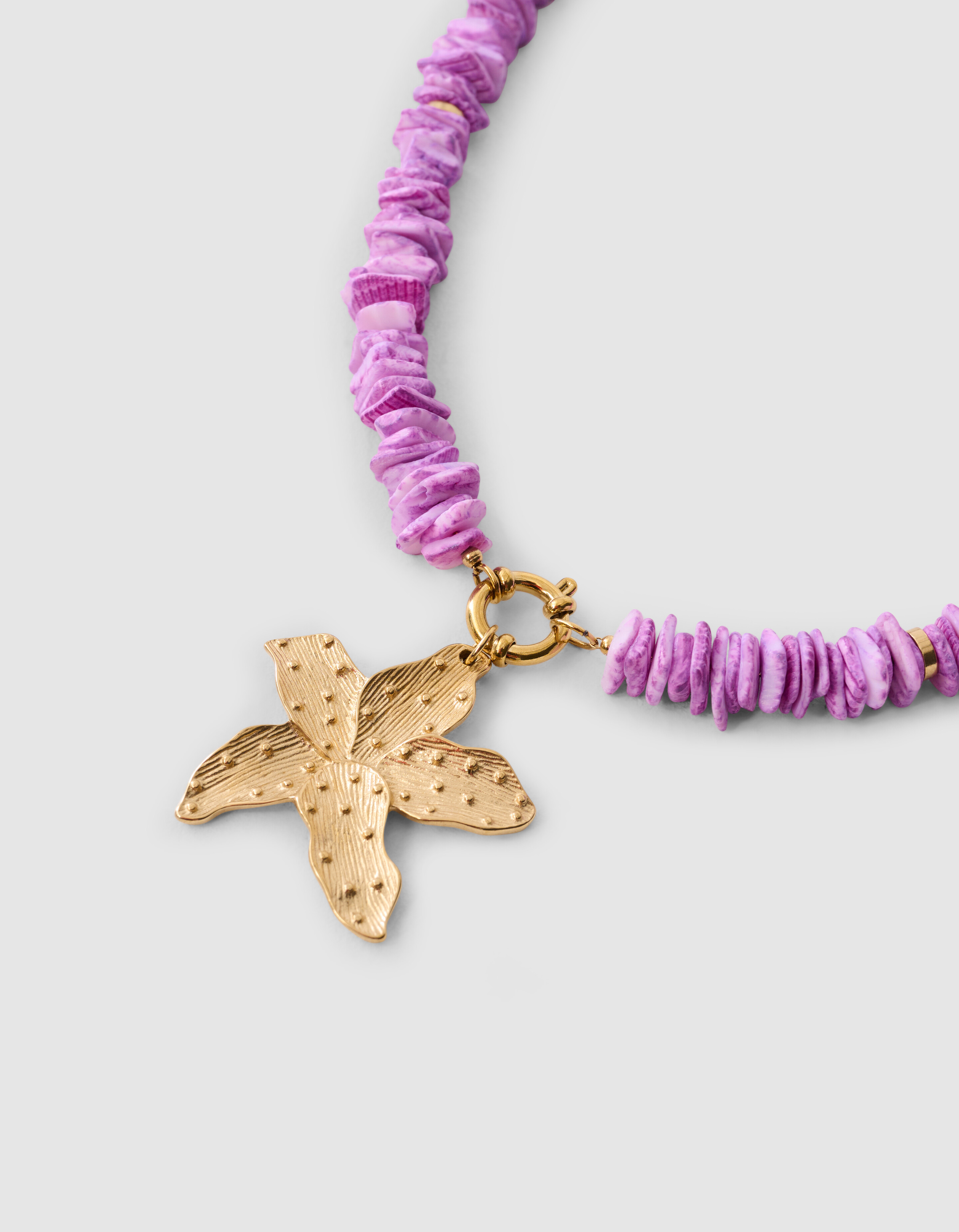 Shell Flower Ketting Paars SHOEBY ACCESSOIRES