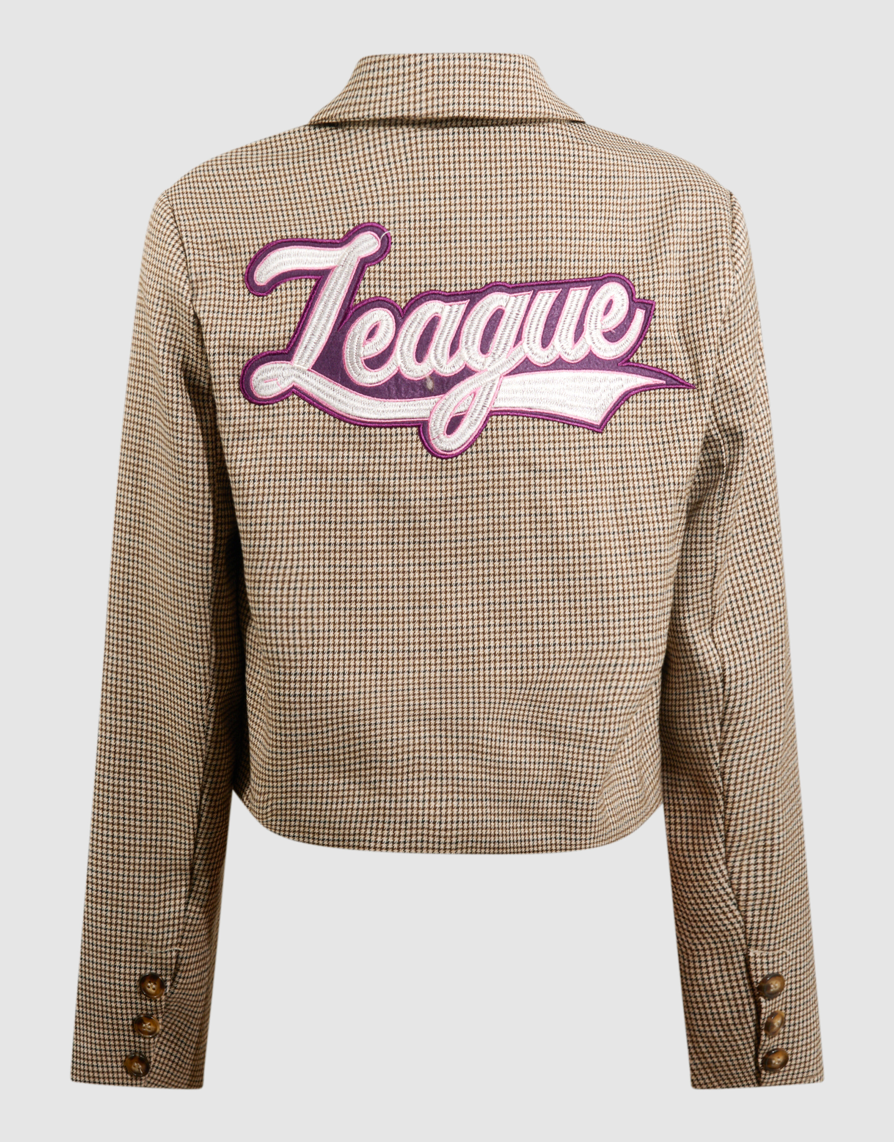 Cropped Ruiten Blazer Lichtbruin SHOEBY GIRLS