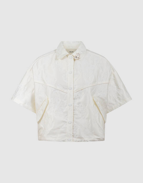 Oversized Jacquard Jack Gebroken Wit SHOEBY WOMEN