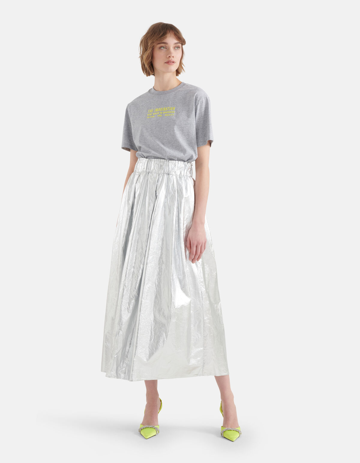 Mini Artwork T-shirt Lichtgrijs SHOEBY WOMEN