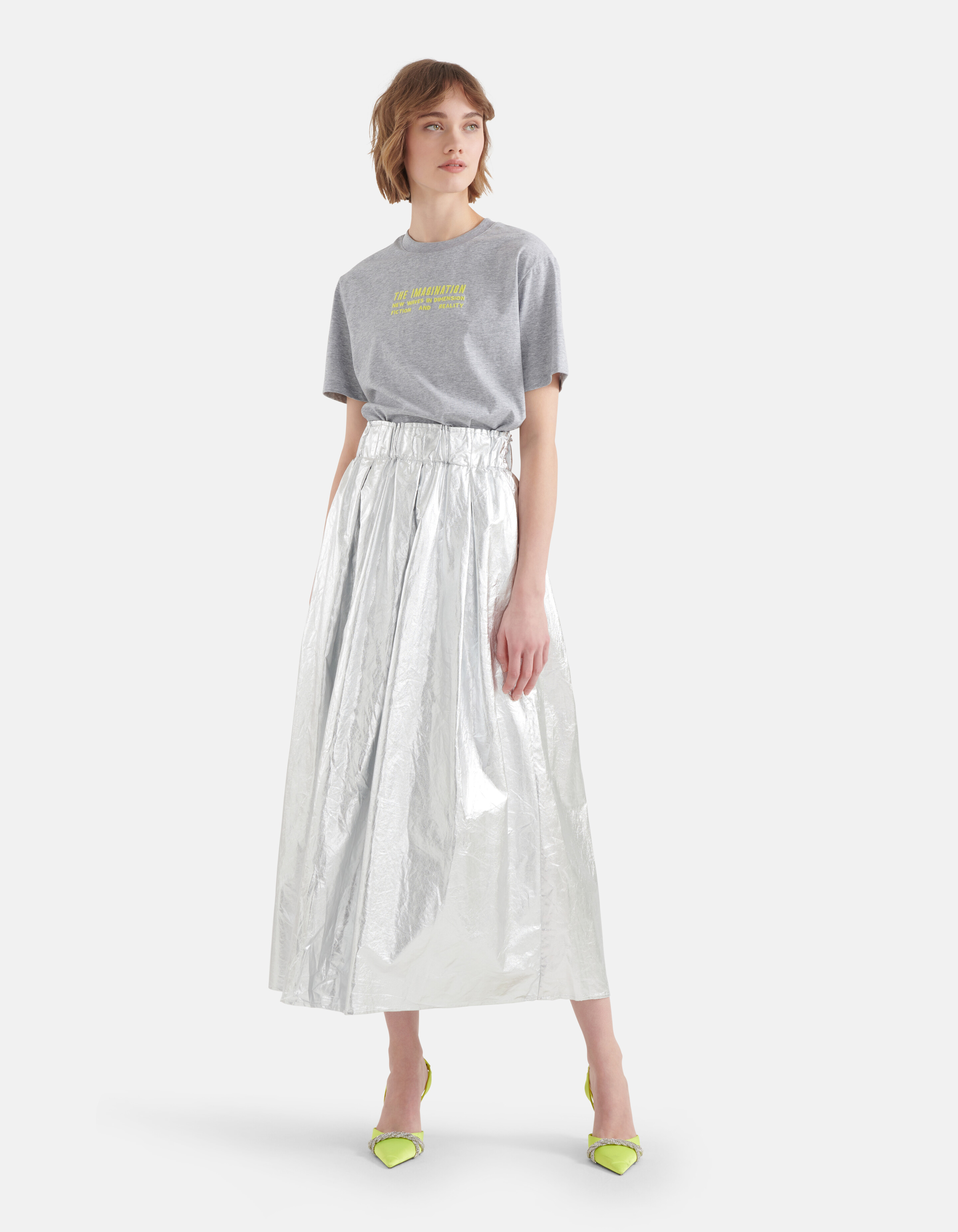 Mini Artwork T-shirt Lichtgrijs SHOEBY WOMEN