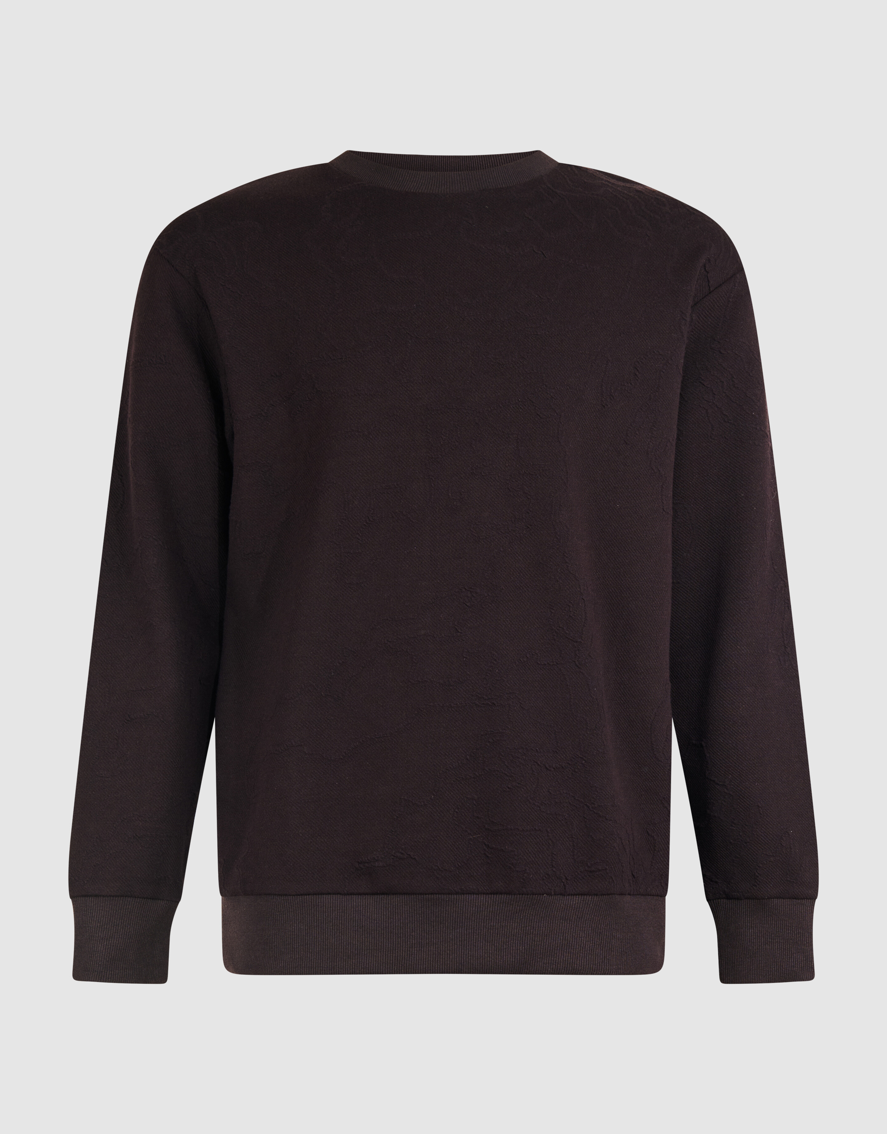 Structuur Sweater Donkerbruin SHOEBY MEN