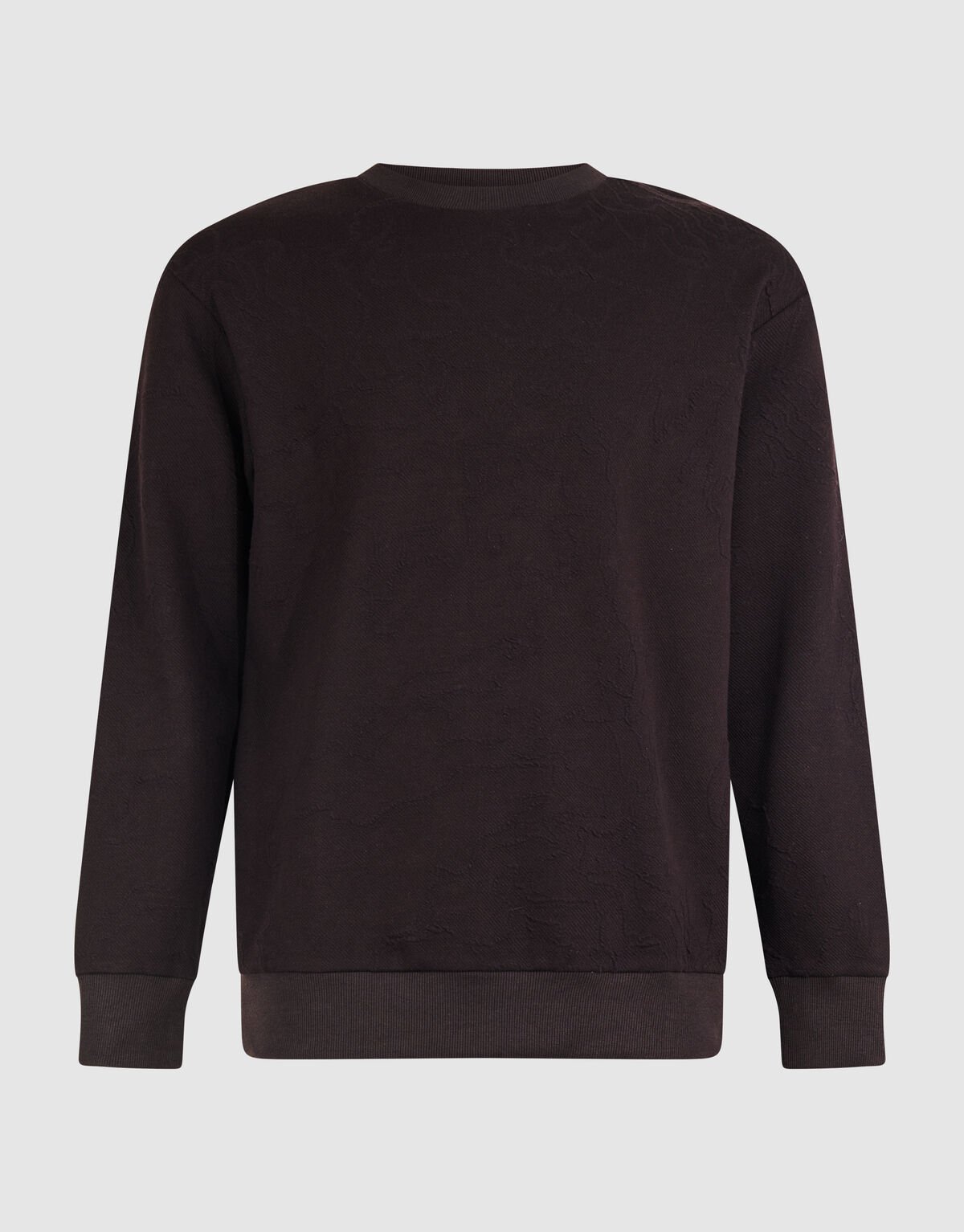 Structuur Sweater Donkerbruin SHOEBY MEN