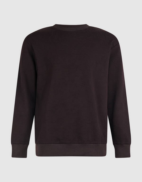 Structuur Sweater Donkerbruin SHOEBY MEN